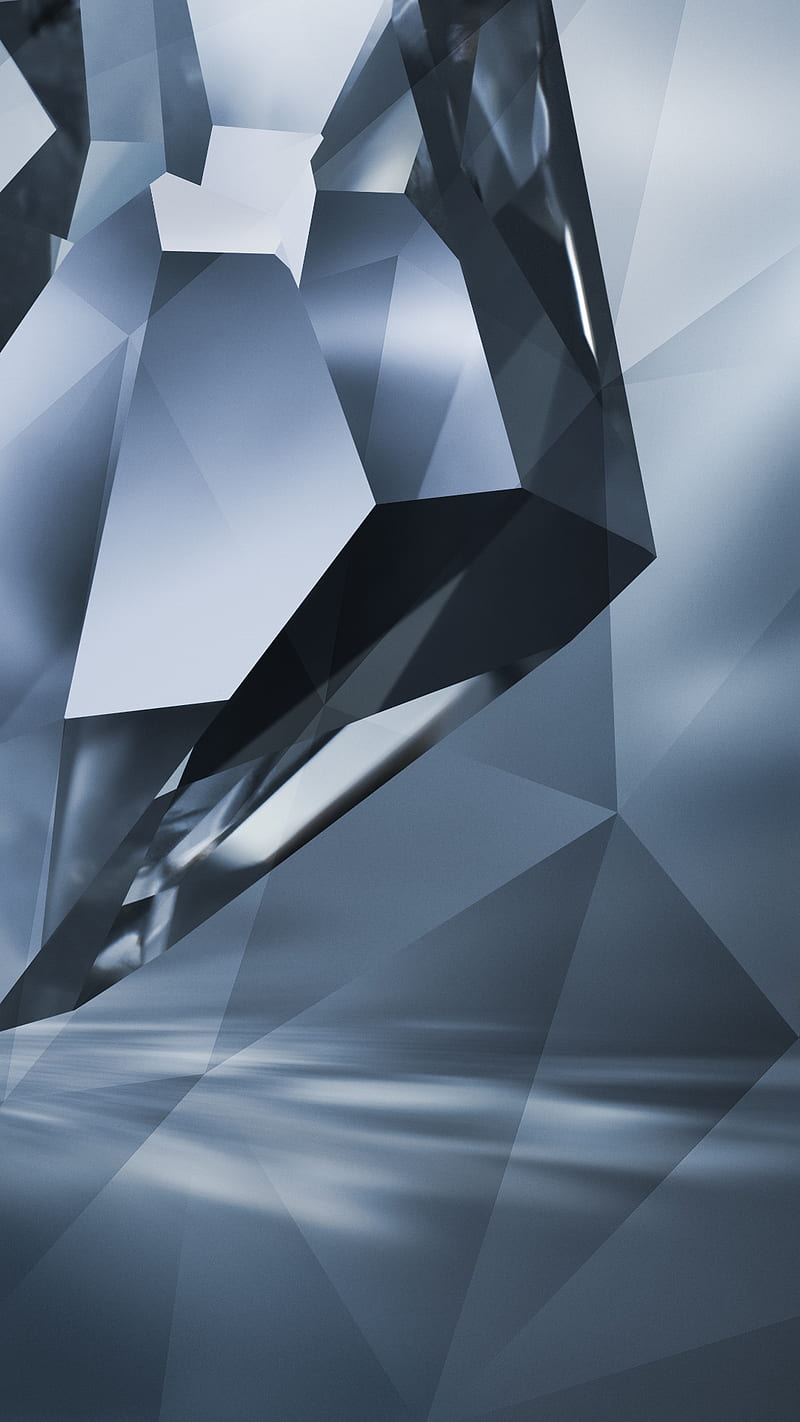 800x1422 Sharp Aquos abstract, diamond, gray, polygon, HD phone wallpaper