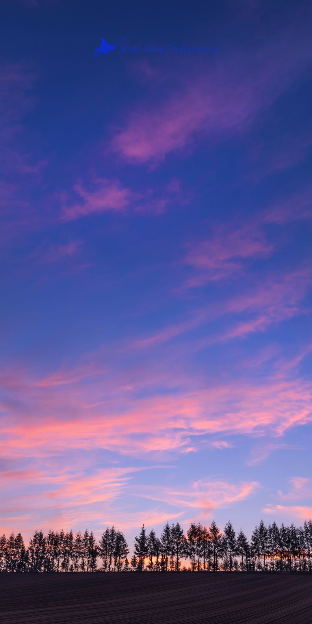 1080x2160 北海道の風景壁紙「十勝、初秋の朝焼け」No.58 Wave Photography