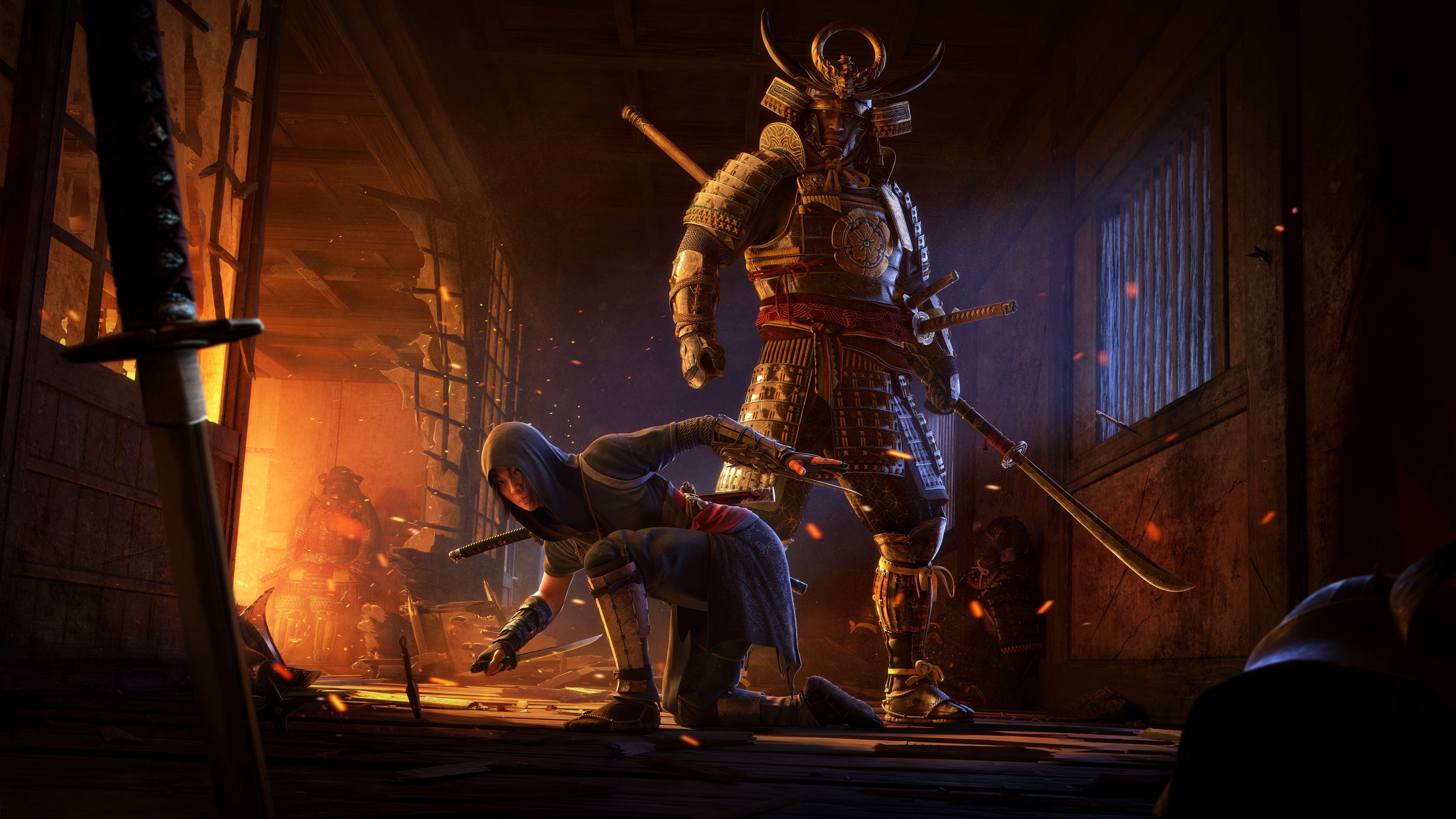 8000x4500 Assassin's Creed Shadows Wallpaper 4K, Key Art, Naoe, Yasuke