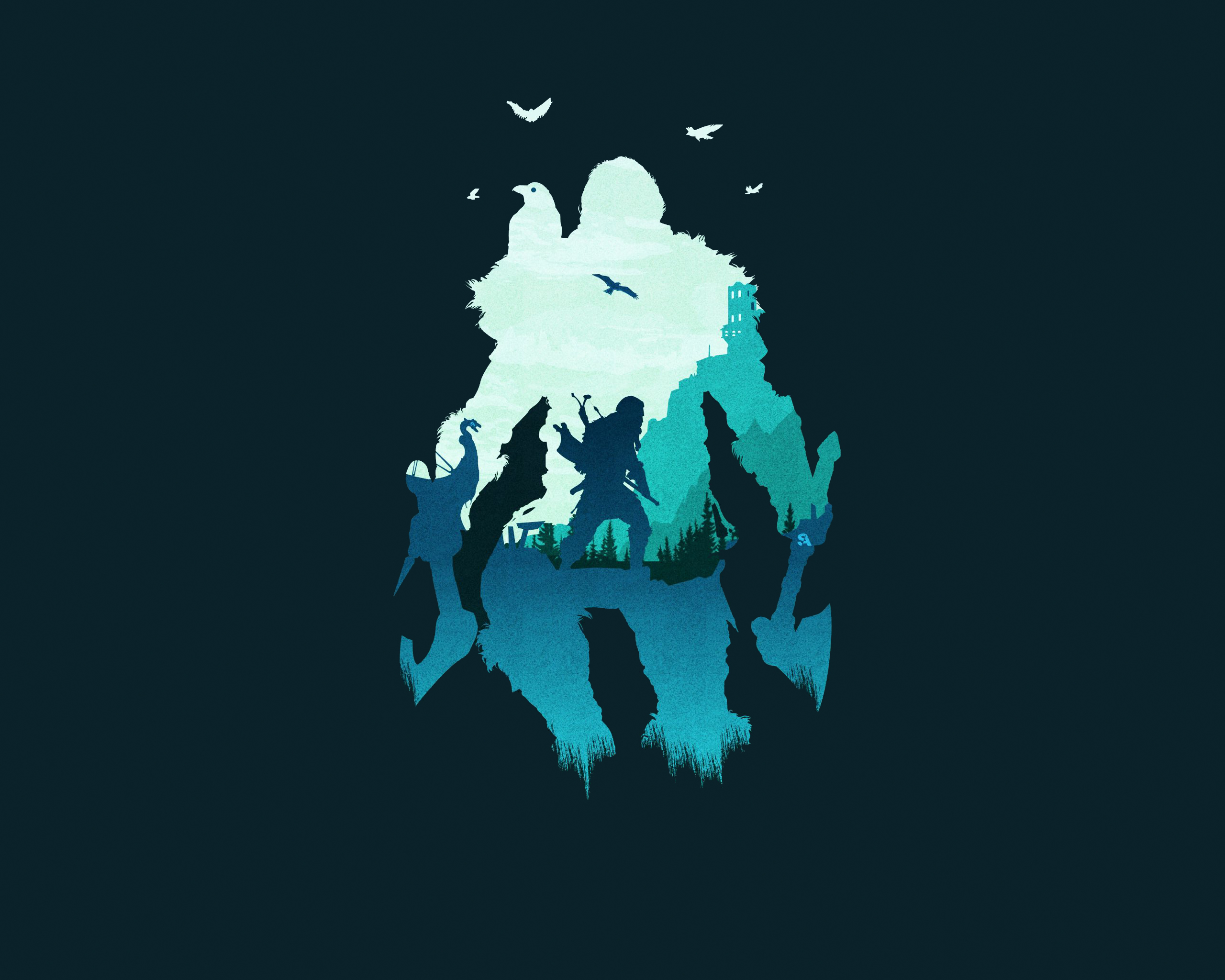 2560x2048 Assassins Creed Valhalla Minimal Fan Art Wallpaper, HD Games 4K Wallpaper, Image and Background