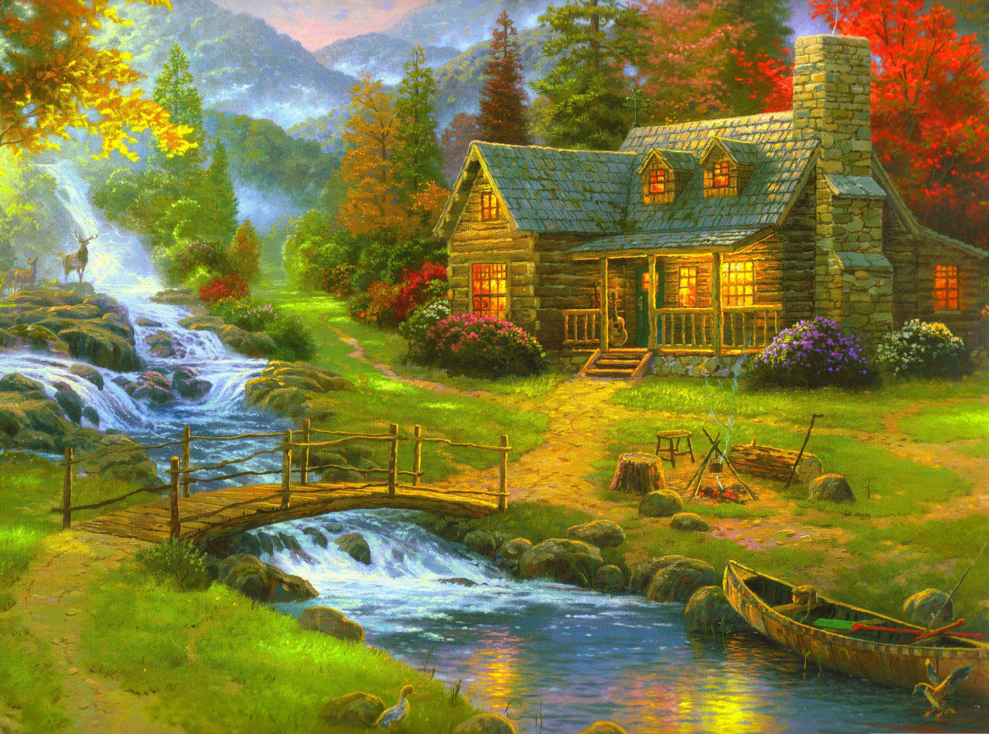 3200x2375 Mountain paradise wallpaper. PC