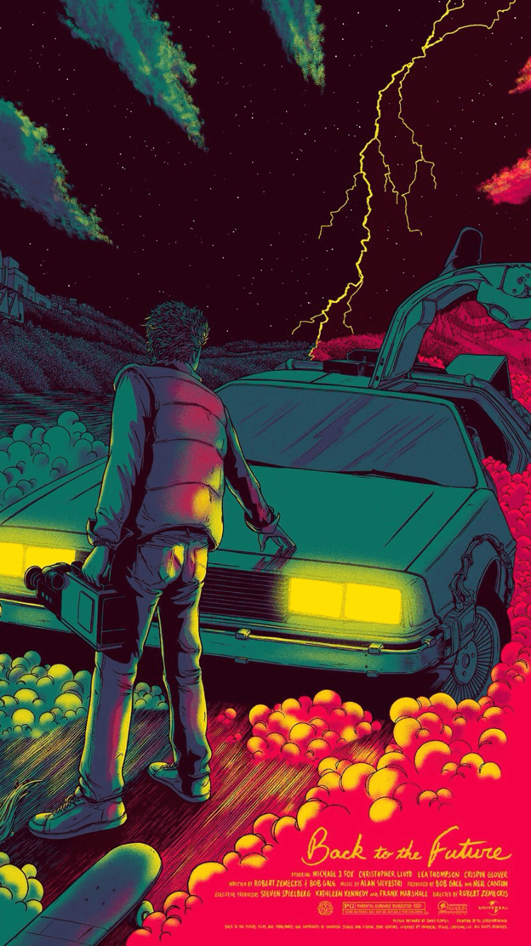 750x1334 Back To The Future iPhone 6 Wallpaper (750x1334). Future wallpaper, Future poster, Mondo posters