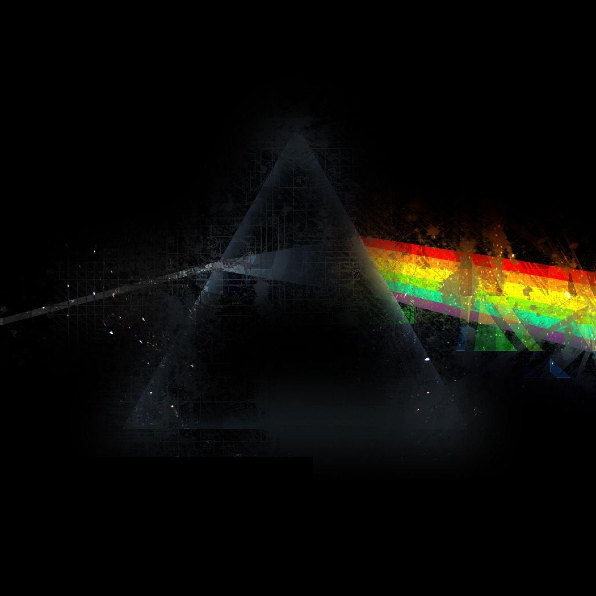 2048x2048 Wallpaper Pink Floyd, Triangle, Rainbow .itl.cat