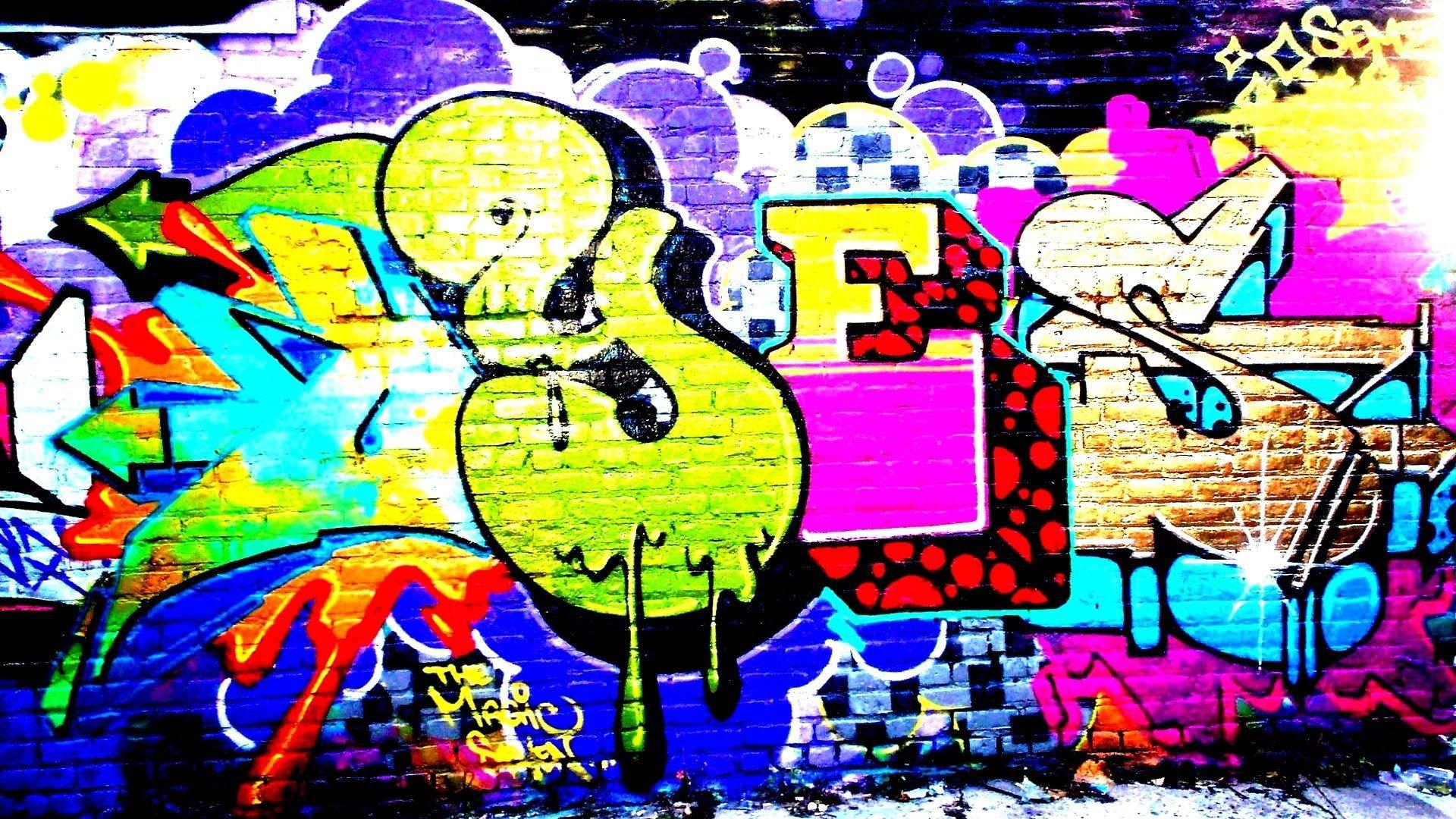 1920x1080 Graffiti Wallpaper in PSD. Vector