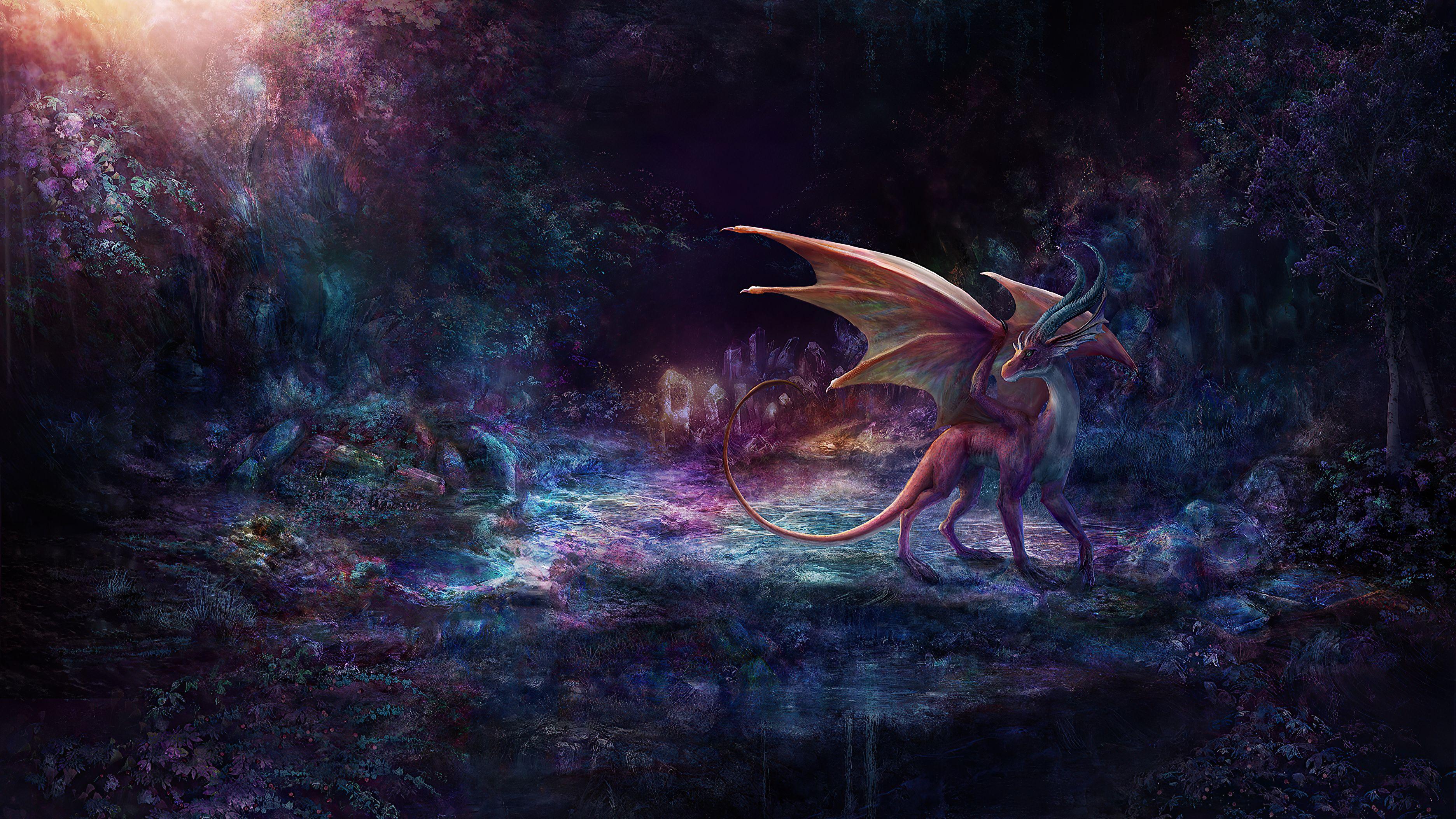 3744x2106 Crimson Cave Dragon 4k Wallpaper, HD Artist Wallpaper, 4k Wallpaper, Image, Background, Photos and Picture
