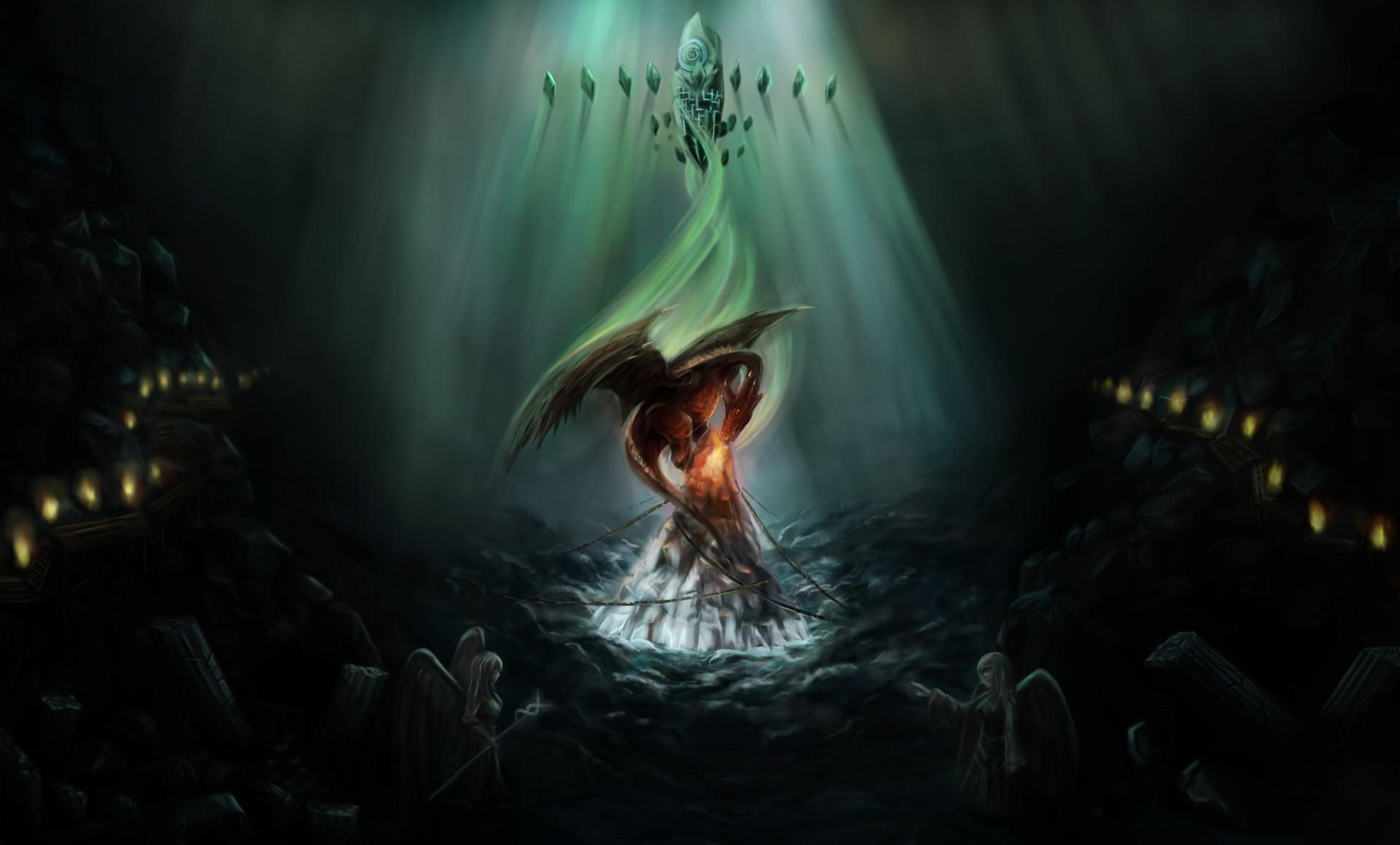 1920x1159 cave, dragon, art Wallpaper, HD Anime 4K Wallpaper, Image and Background