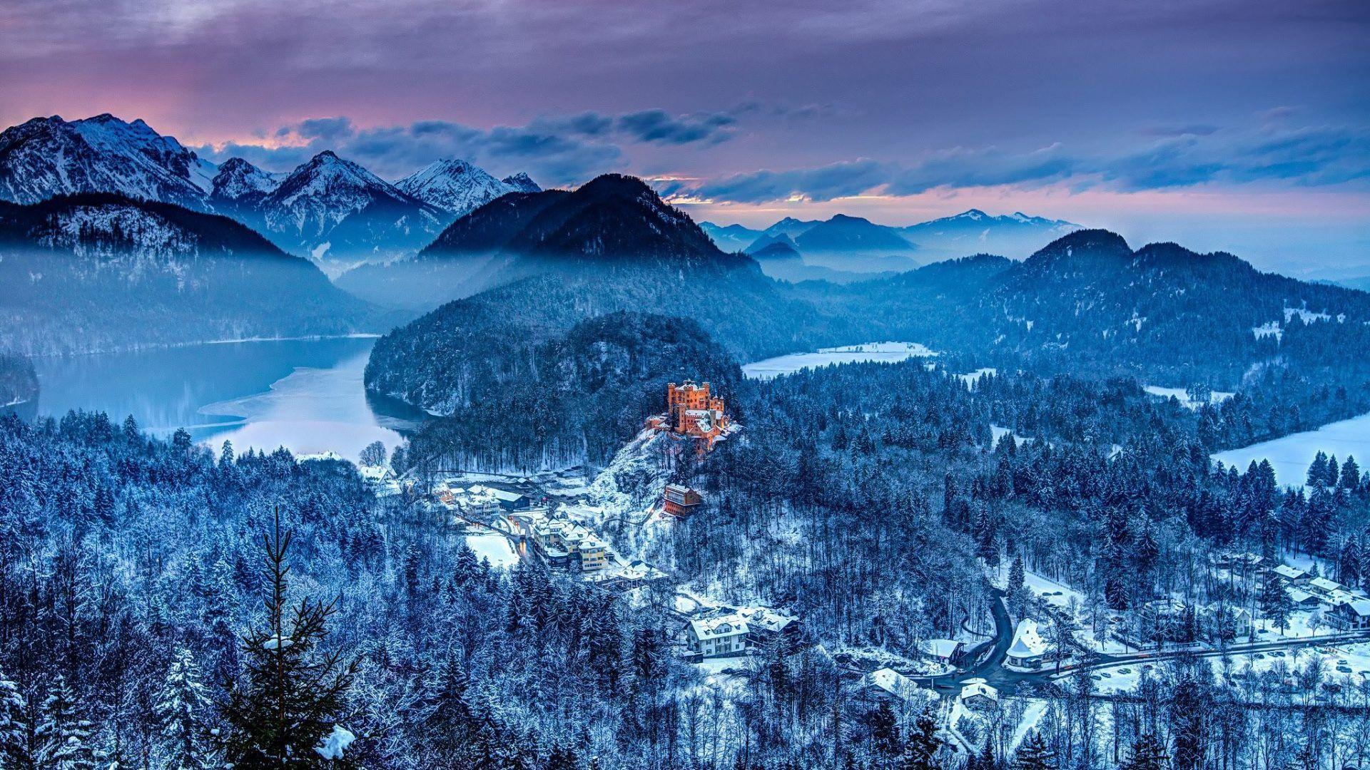 1920x1080 Germany Tag wallpaper: Neuschwanstein Winter Germany Castle