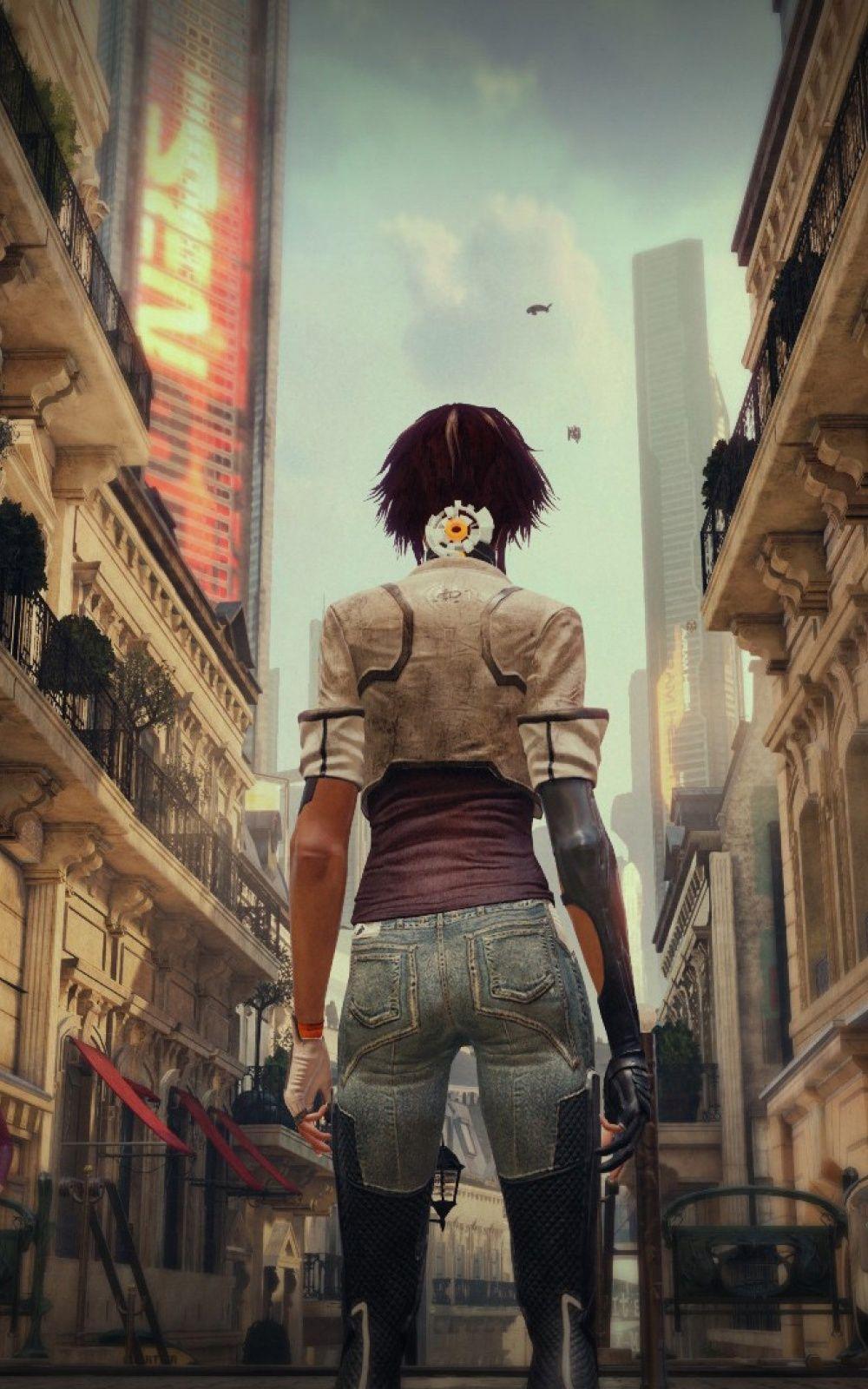 1000x1600 Girl Illustration Future City iPhone 6 Plus HD Wallpaper HD