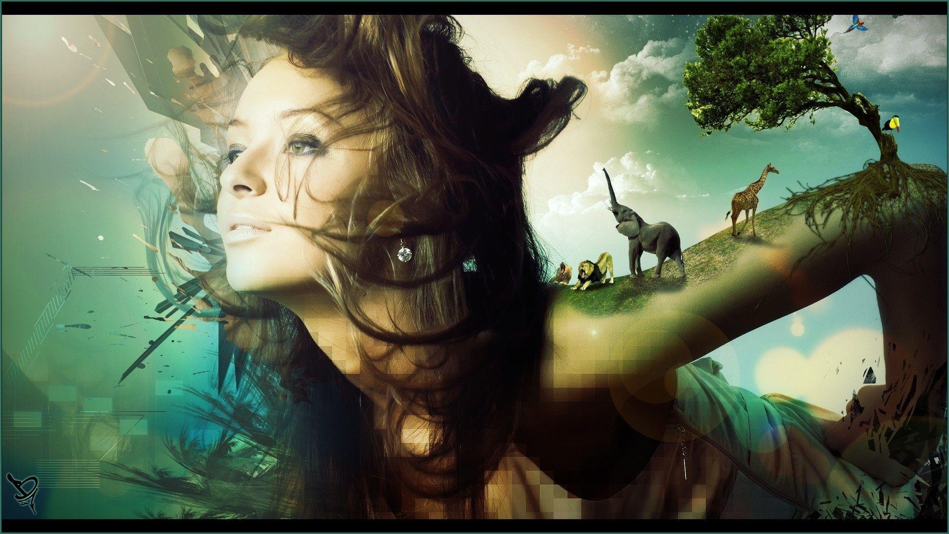 1920x1080 3D Abstract Animal Cgi Psychedelic .