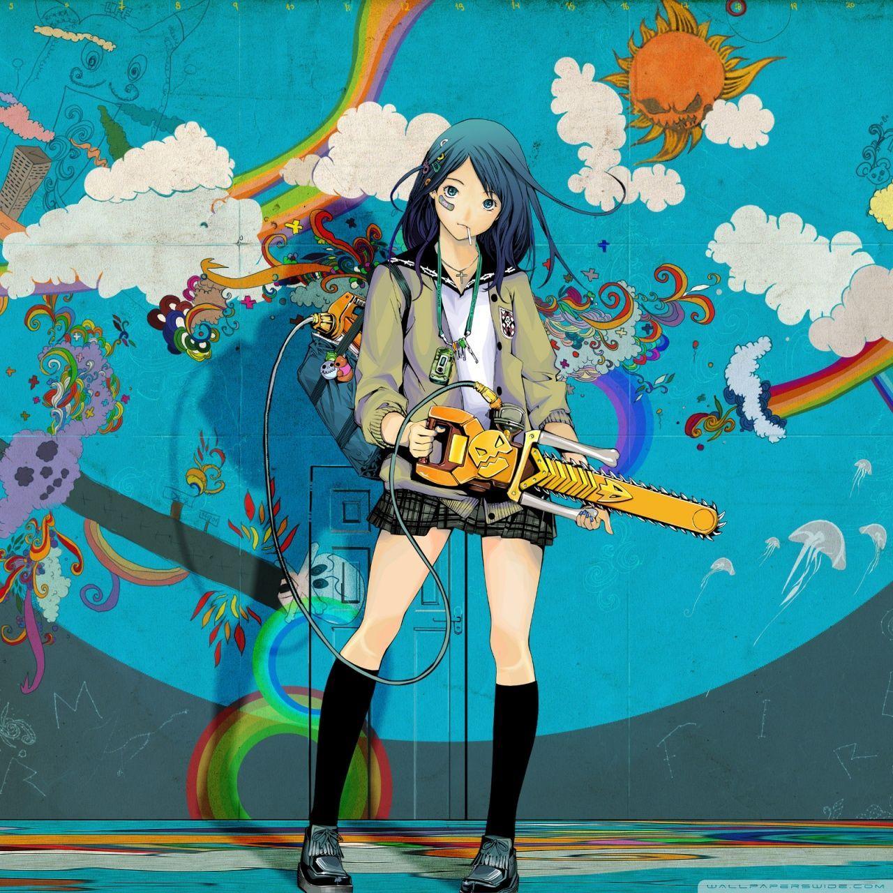 1280x1280 Psychedelic Girl Ultra HD Desktop .