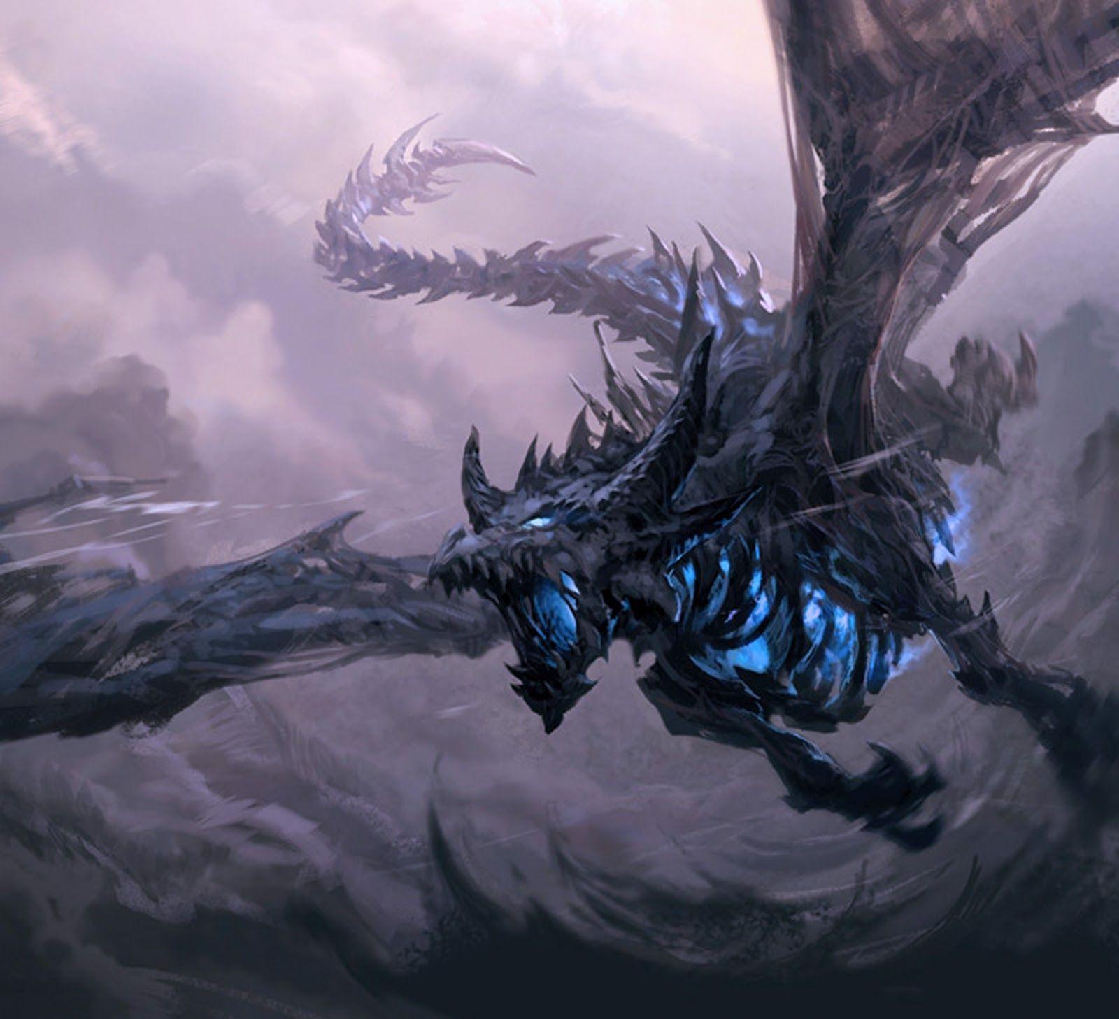 1600x1457 Undead Dragon Wallpaper