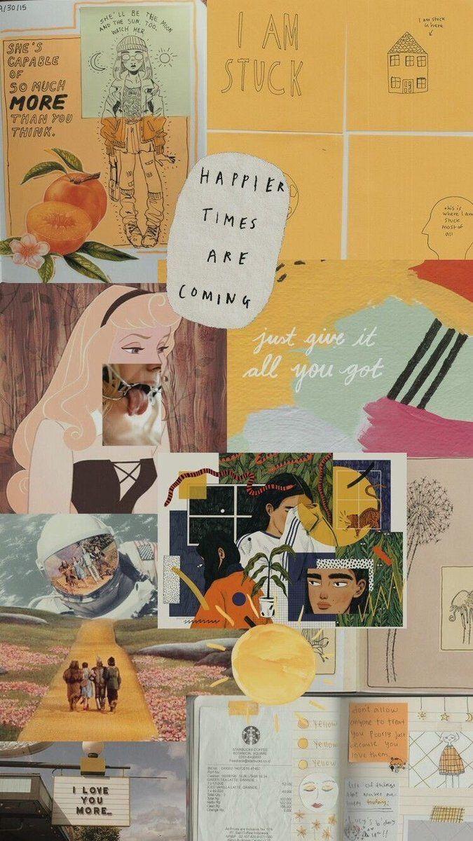 675x1200 Aesthetic Tumblr Collage Wallpaper