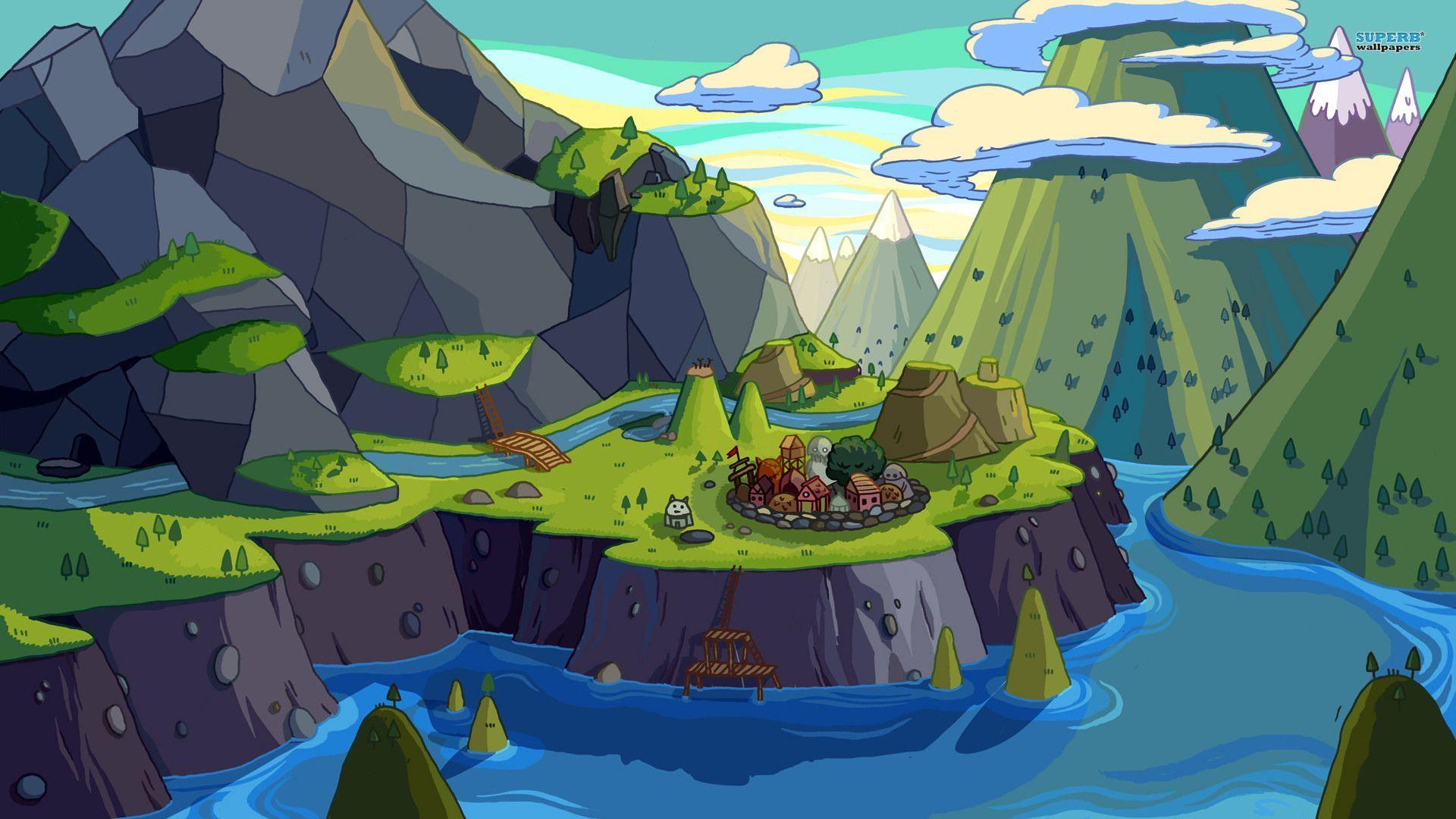 Adventure Time Landscape Wallpapers Top Free Adventure Time Landscape Backgrounds Wallpaperaccess