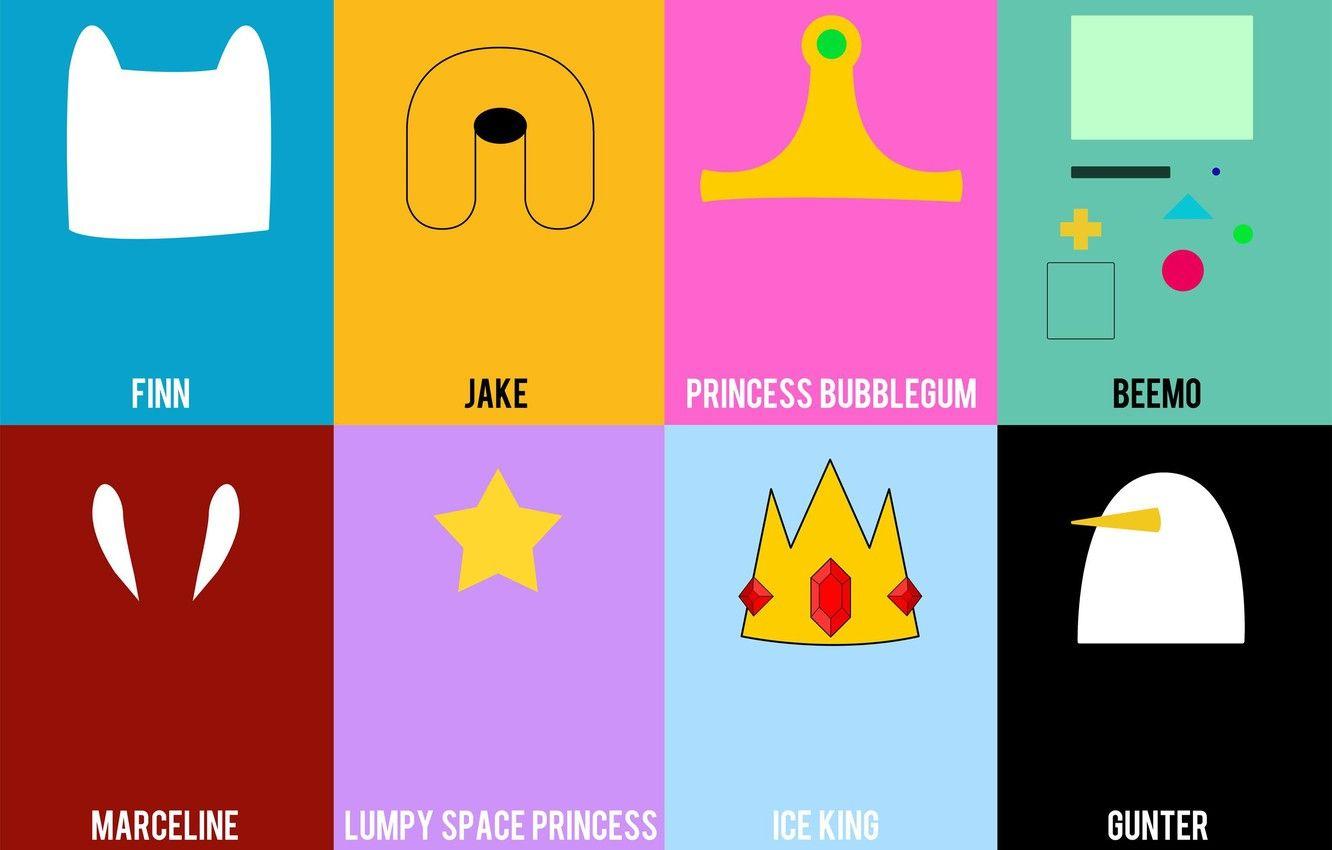 1332x850 Wallpaper Jake, Adventure Time, Finn, Marceline, Gunter, Ice King, Lumpy Space Princess, Princess Bubblegum, Beemo image for desktop, section фильмы