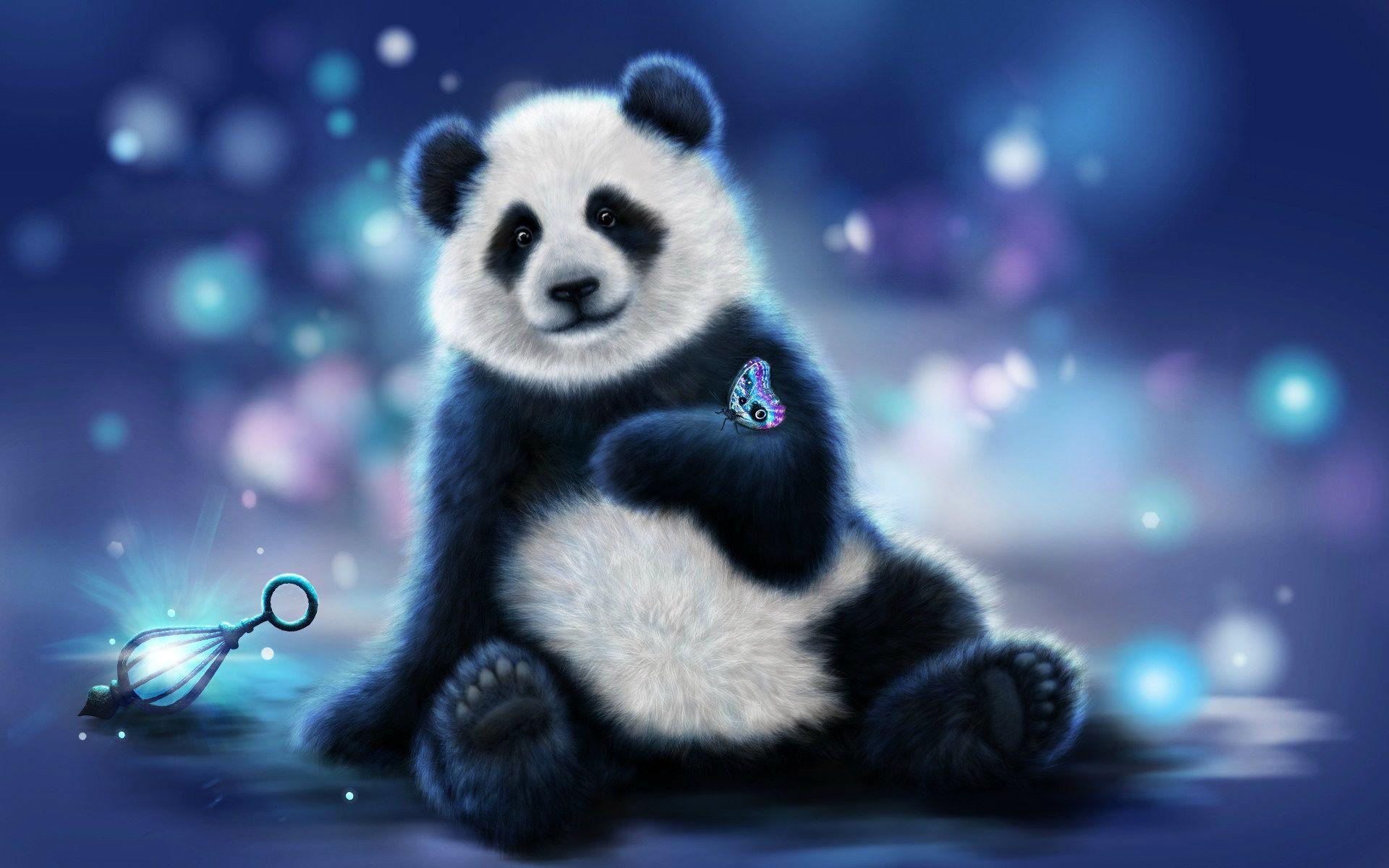 1920x1200 Cute Panda 3D Wallpaper HD .gambarhpkuya.
