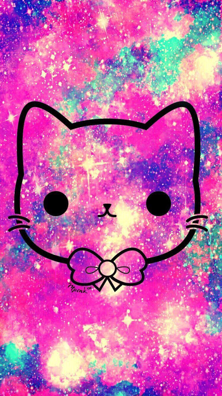 750x1334 Kawaii pink cat wallpaper Kawaii cat .amp.
