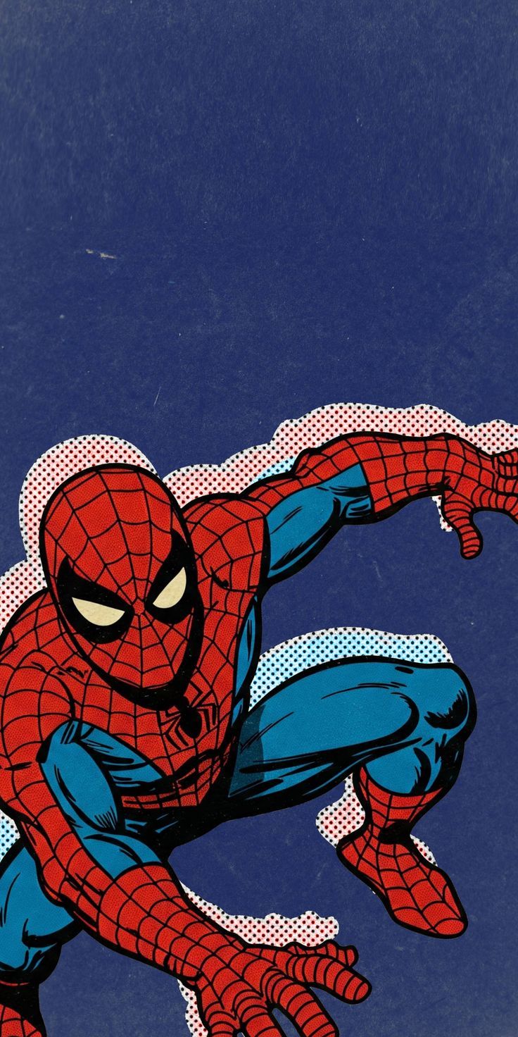 736x1472 Old School Spider Man Wallpaper