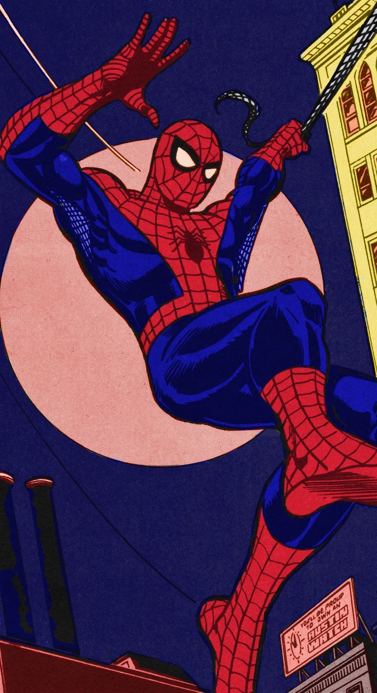 735x1350 Retro Spiderman. Spiderman Japan Wallpaper, Spider Man Swinging Wallpaper, Spider Man Wallpaper