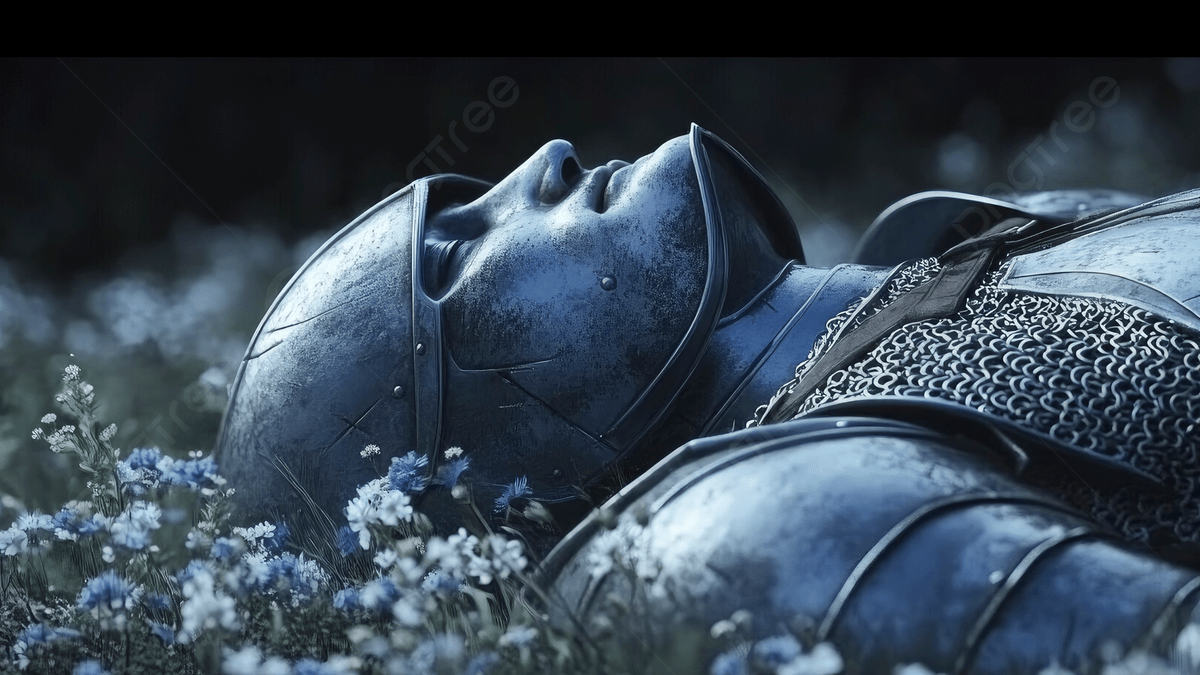 1200x675 A Knight In Blue Armor Lying On The Ground Surrounded By Wild Flowers, Knight, Armor, Ground Background Image And Wallpaper for Free Download
