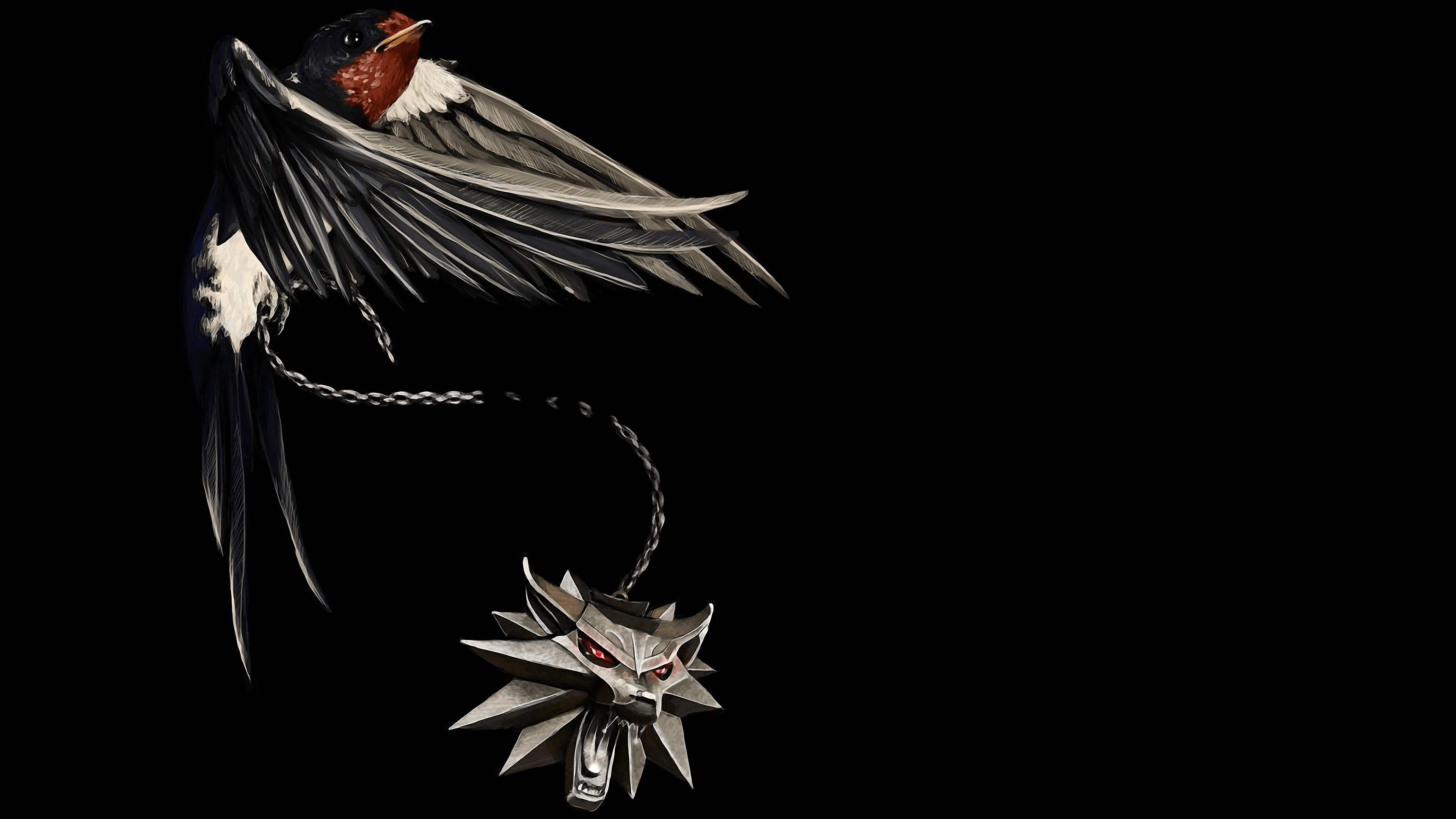 3840x2160 Witcher Logo