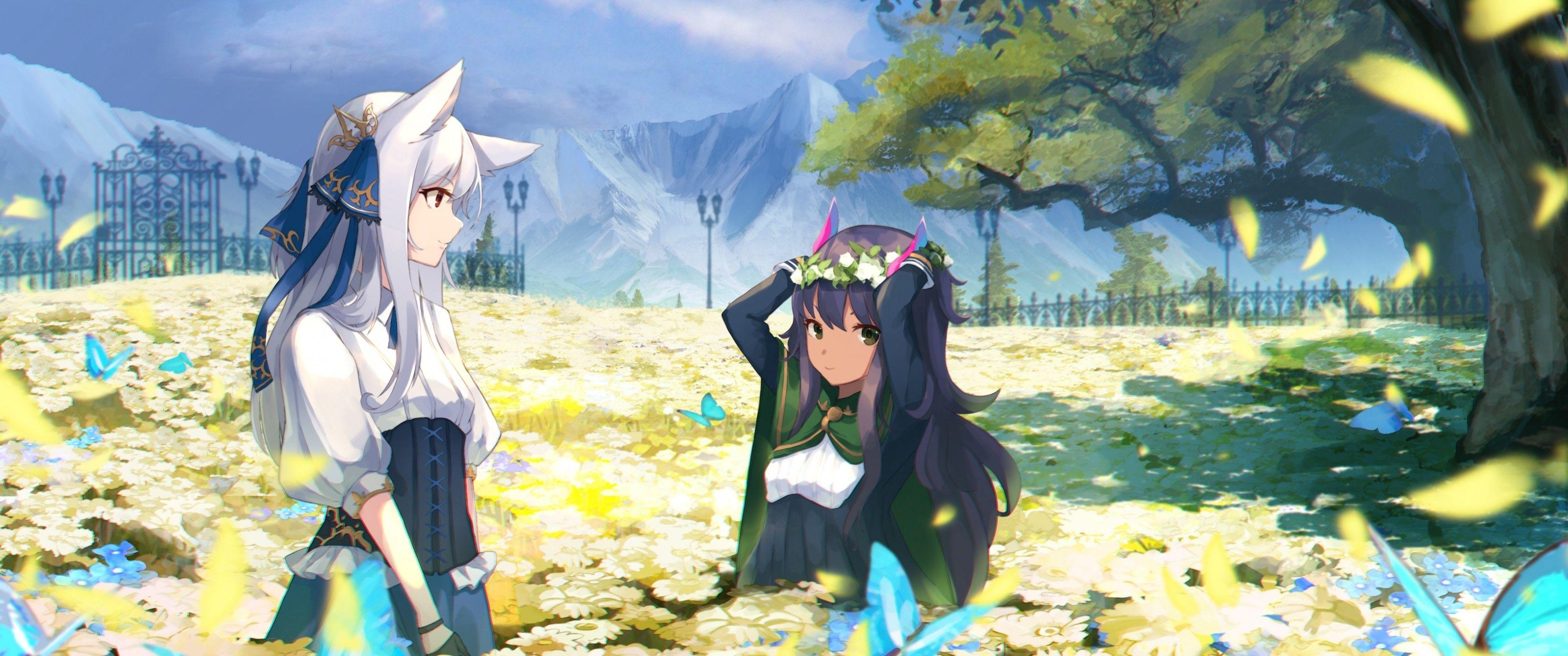 3440x1440 Download 3440x1440 Anime Girls, Animal .