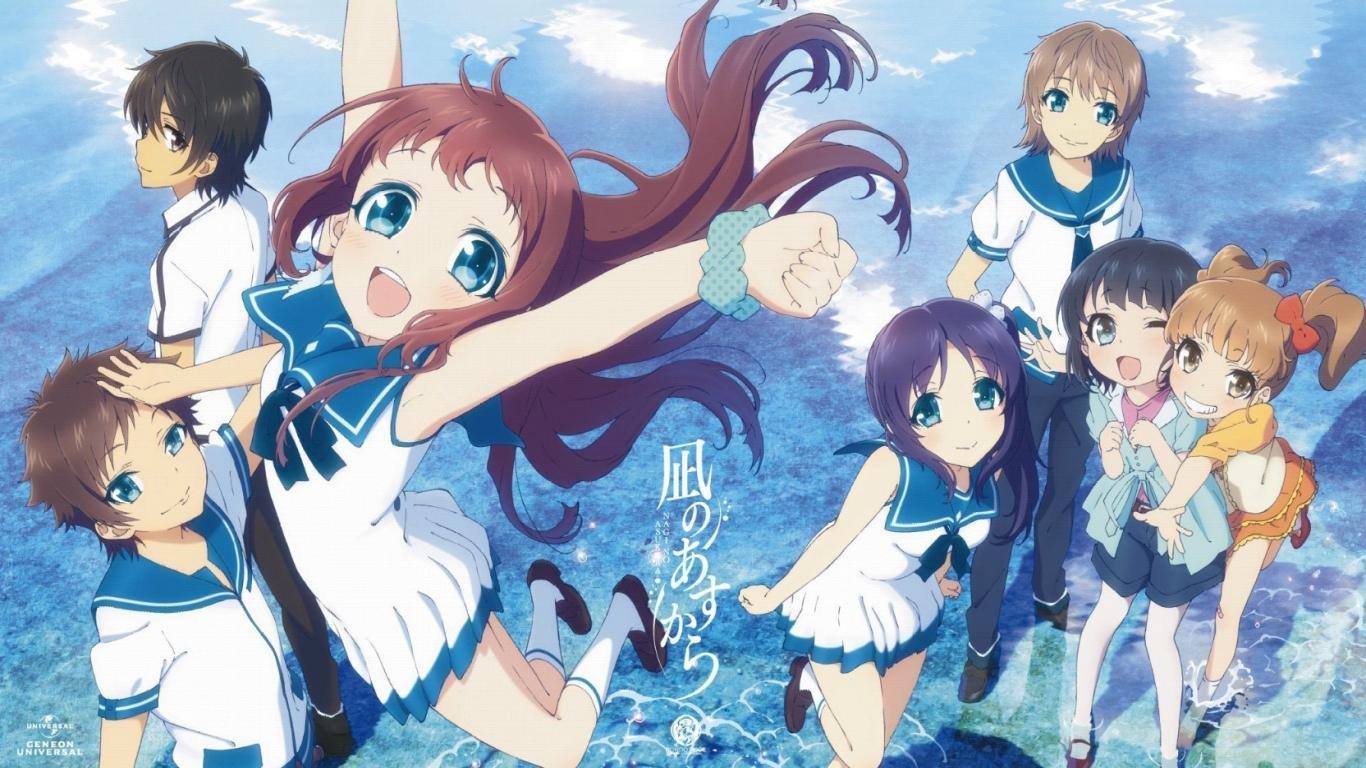1366x768 Nagi No Asukara wallpaper HD for desktop background