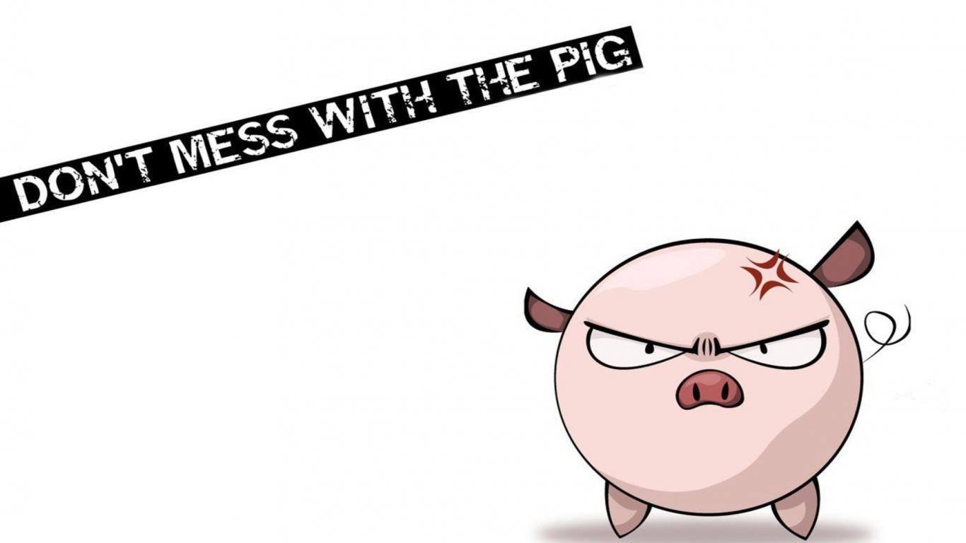 1366x768 Cartoon Pig Wallpaper 13282 HD .