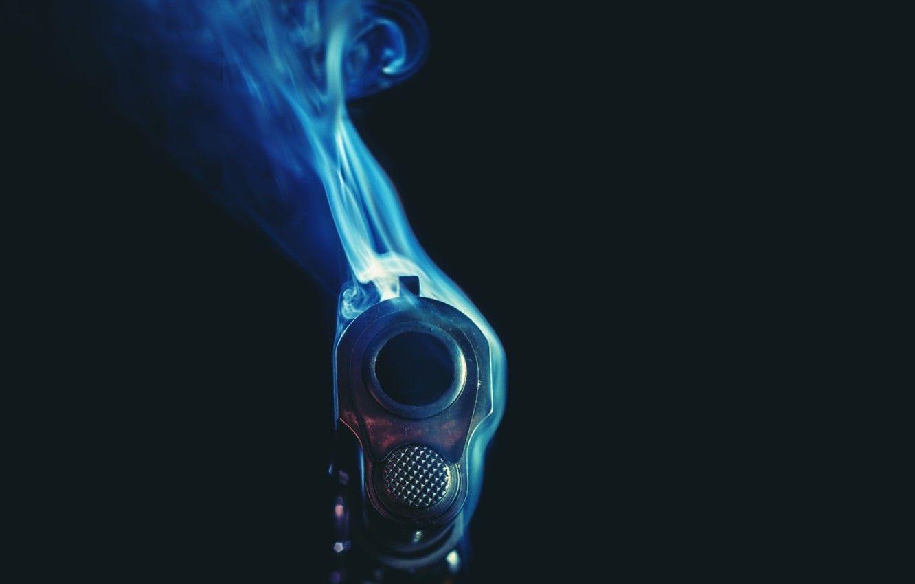 1332x850 Wallpaper desktop, gun, black, smoke .
