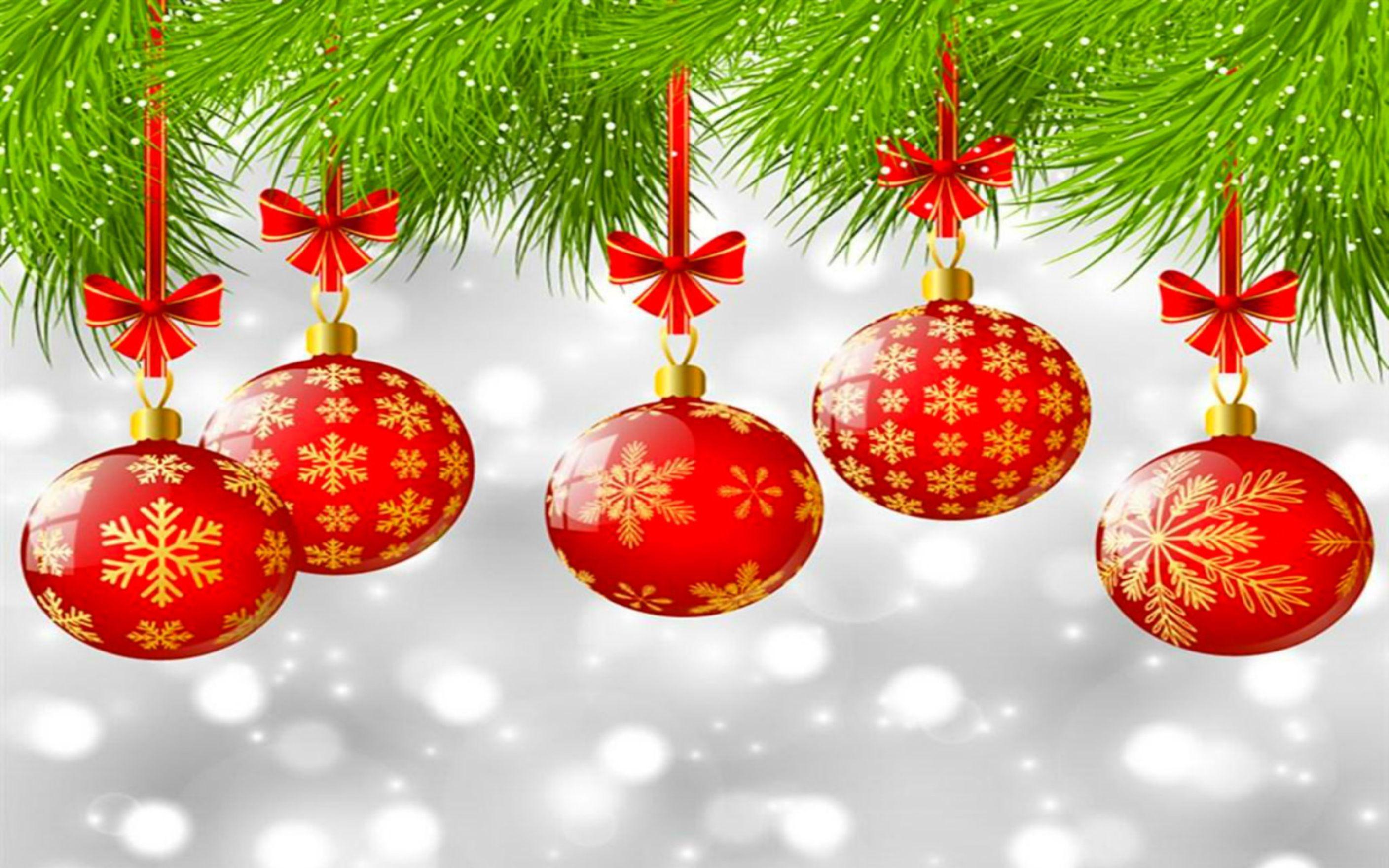 2816x1760 Red Desktop Merry Christmas Wallpaper