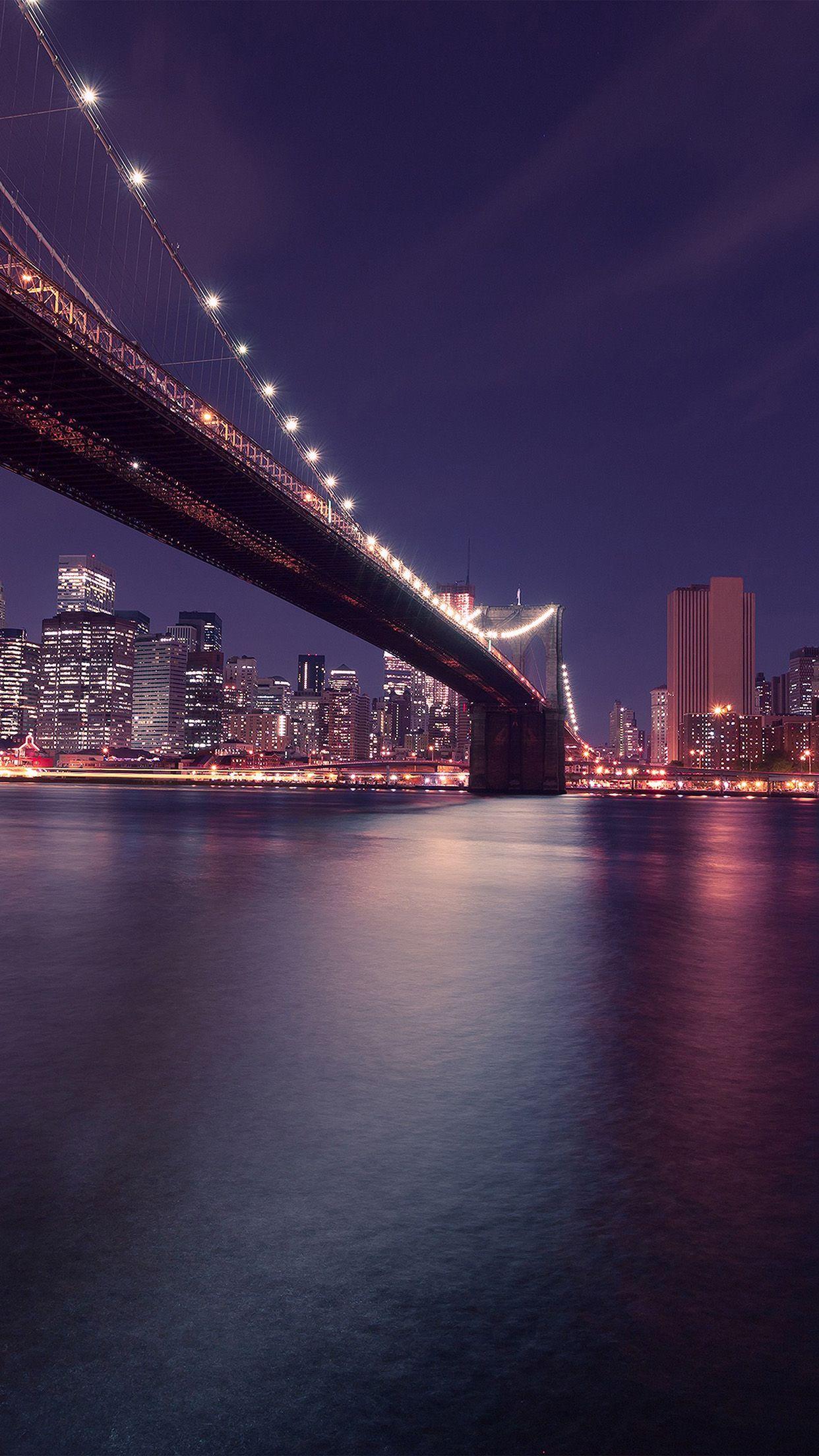 1242x2208 City Night River View Nature