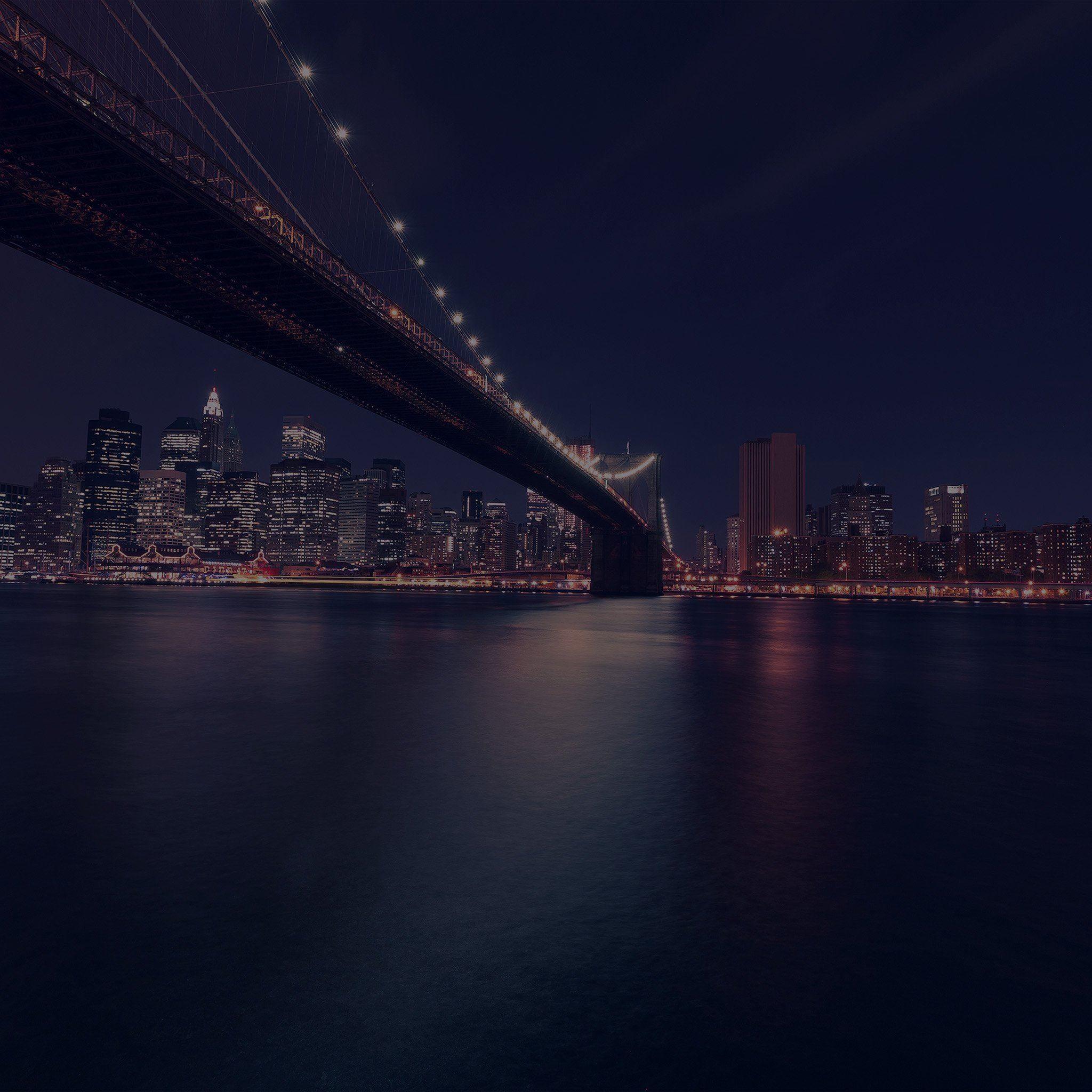 2048x2048 Night River View Nature Dark iPad Air .