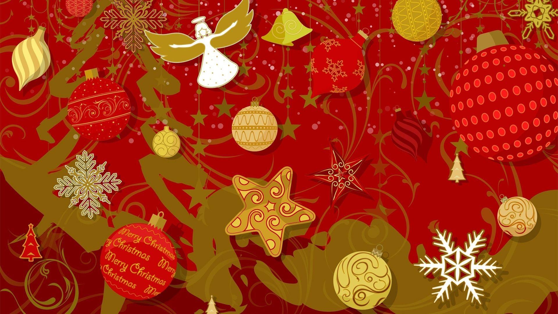 1920x1080 Cartoon Christmas Ornaments