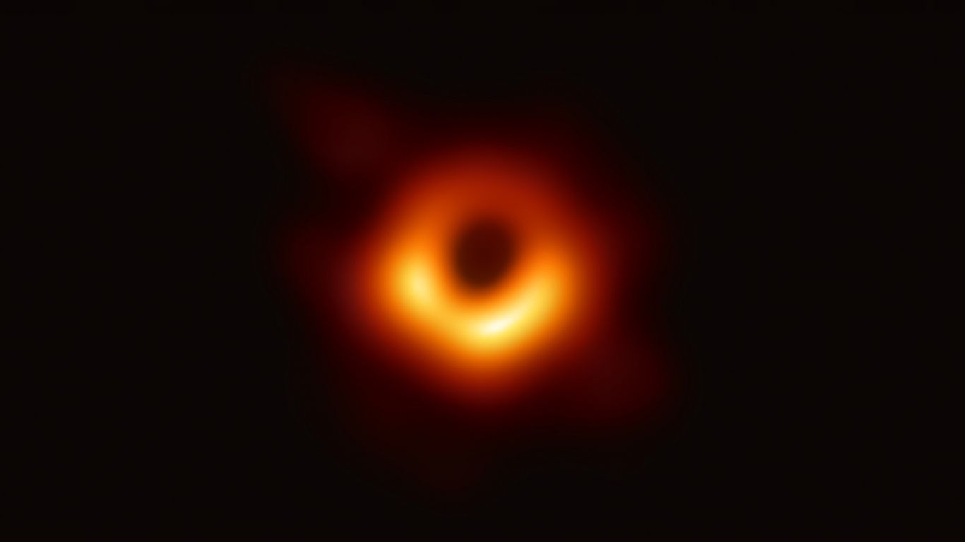 1366x768 black hole, minimal, blur, nasa, 2019 .