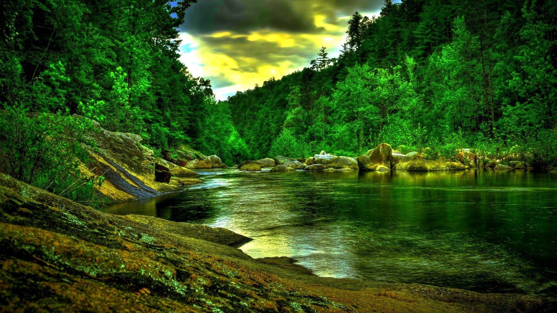 1920x1080 Green River Background .