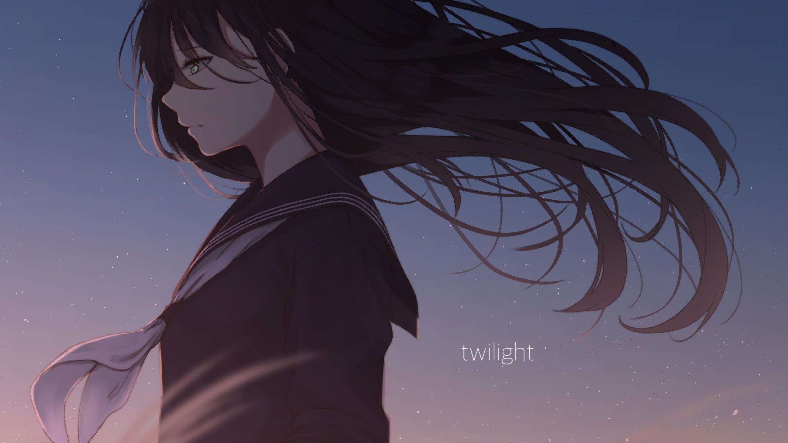 2560x1440 Sad Anime Wallpaper