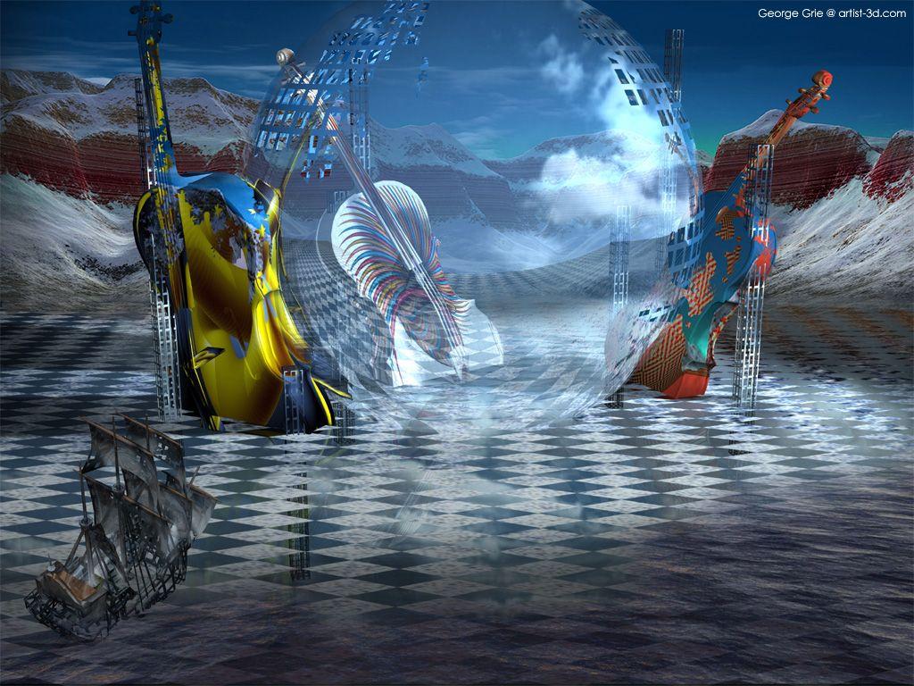 1024x768 Lost Beauty Of Disharmony: Surreal Art Print, Poster, Book, Desktop Wallpaper