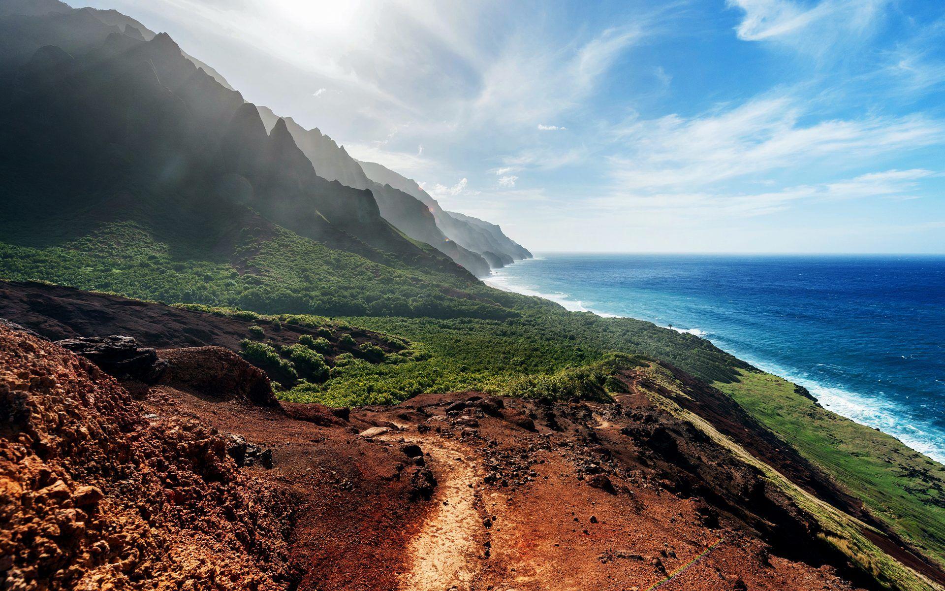 1920x1200 Download Nature 4K Image HD Wallpaper Desktop Background sunny shore