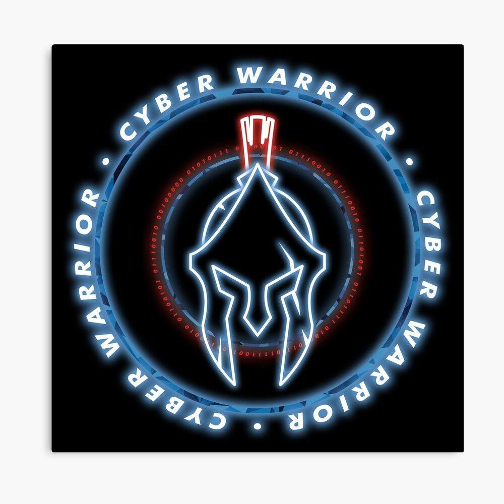 1000x1000 CYBER WARRIOR BADGE SEAL canvas photo .com