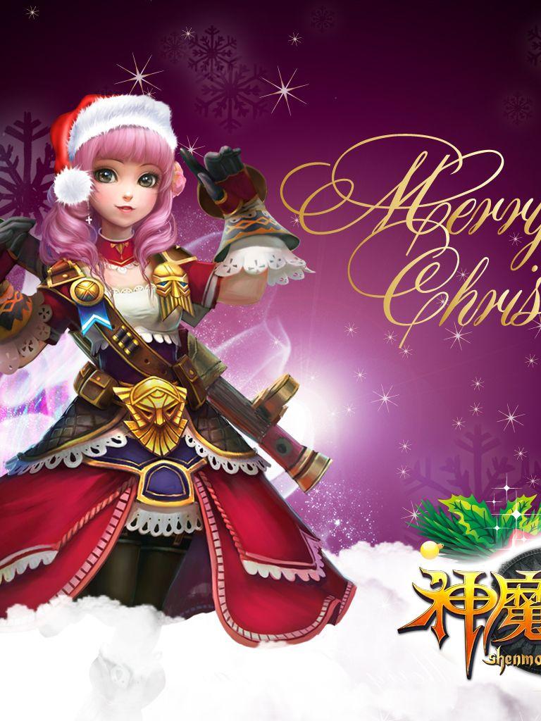768x1024 Anime Christmas Wallpaper HD .