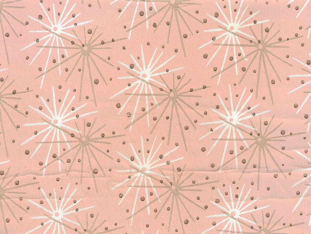 1024x772 Pink Starburst wallpaper. Found a bag of vintage wallpaper