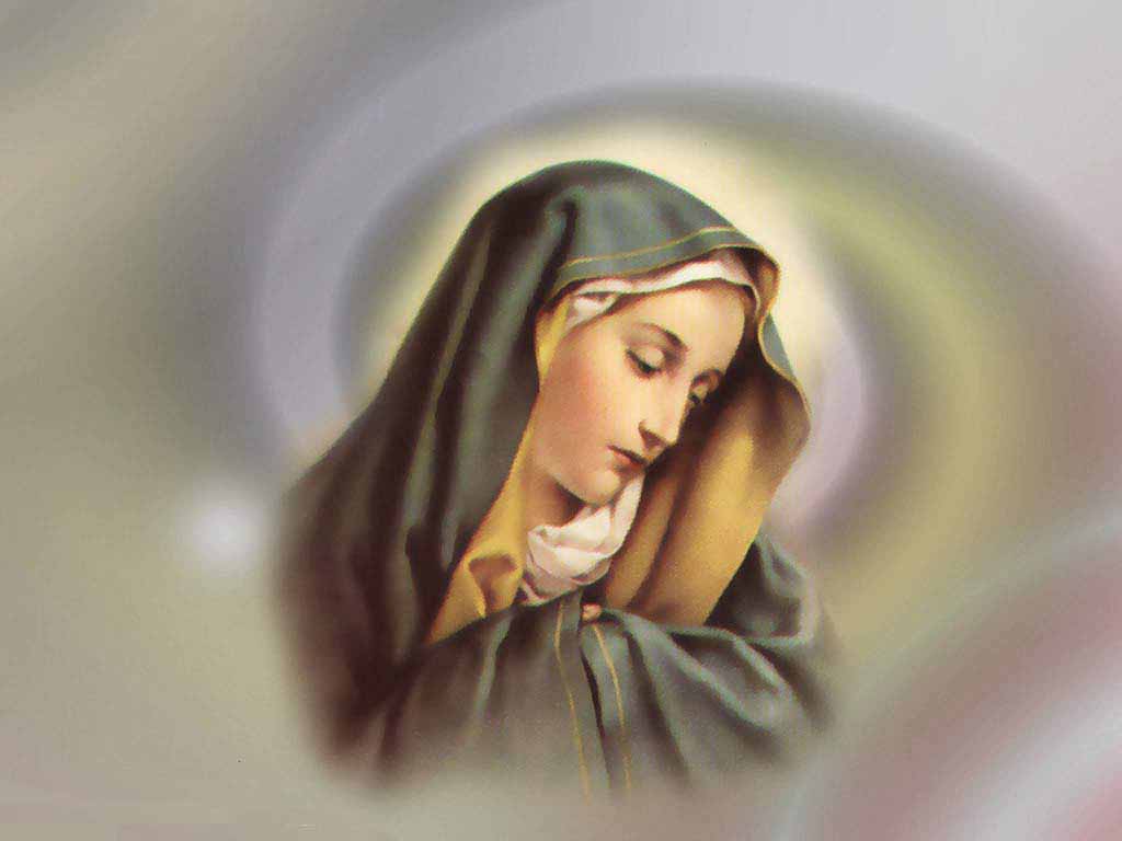 1024x768 Free Blessed Mother Wallpaper