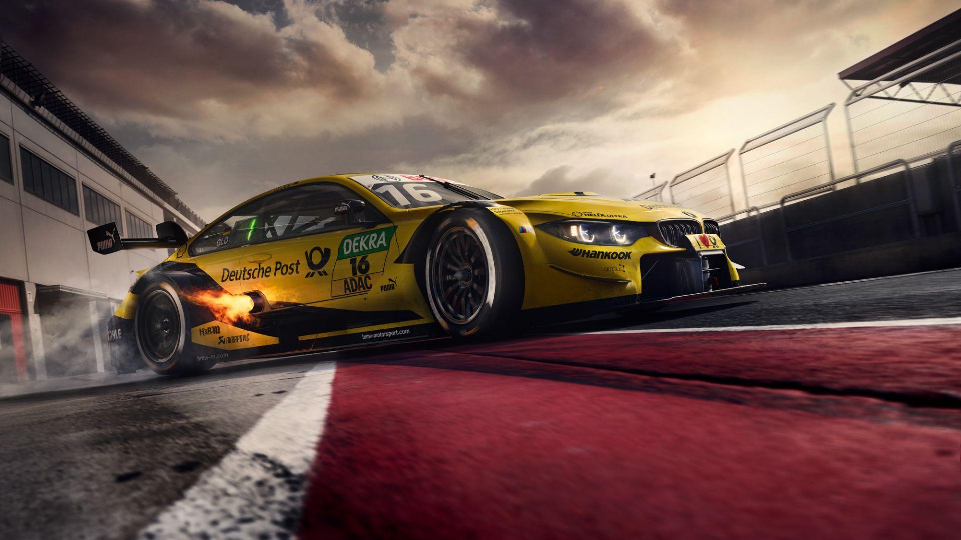 1920x1080 Desktop wallpaper bmw m4 dtm, yellow .