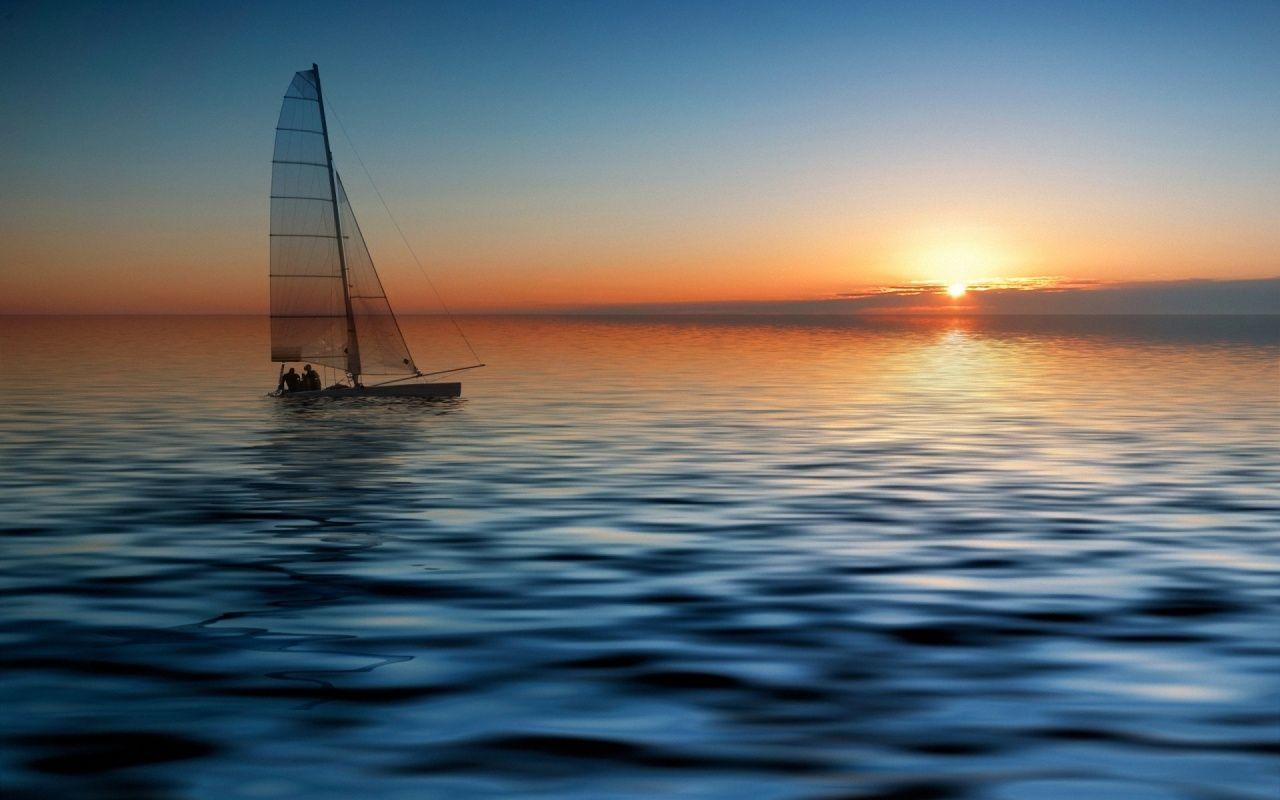 1280x800 Sailing Sunset Wallpaper .