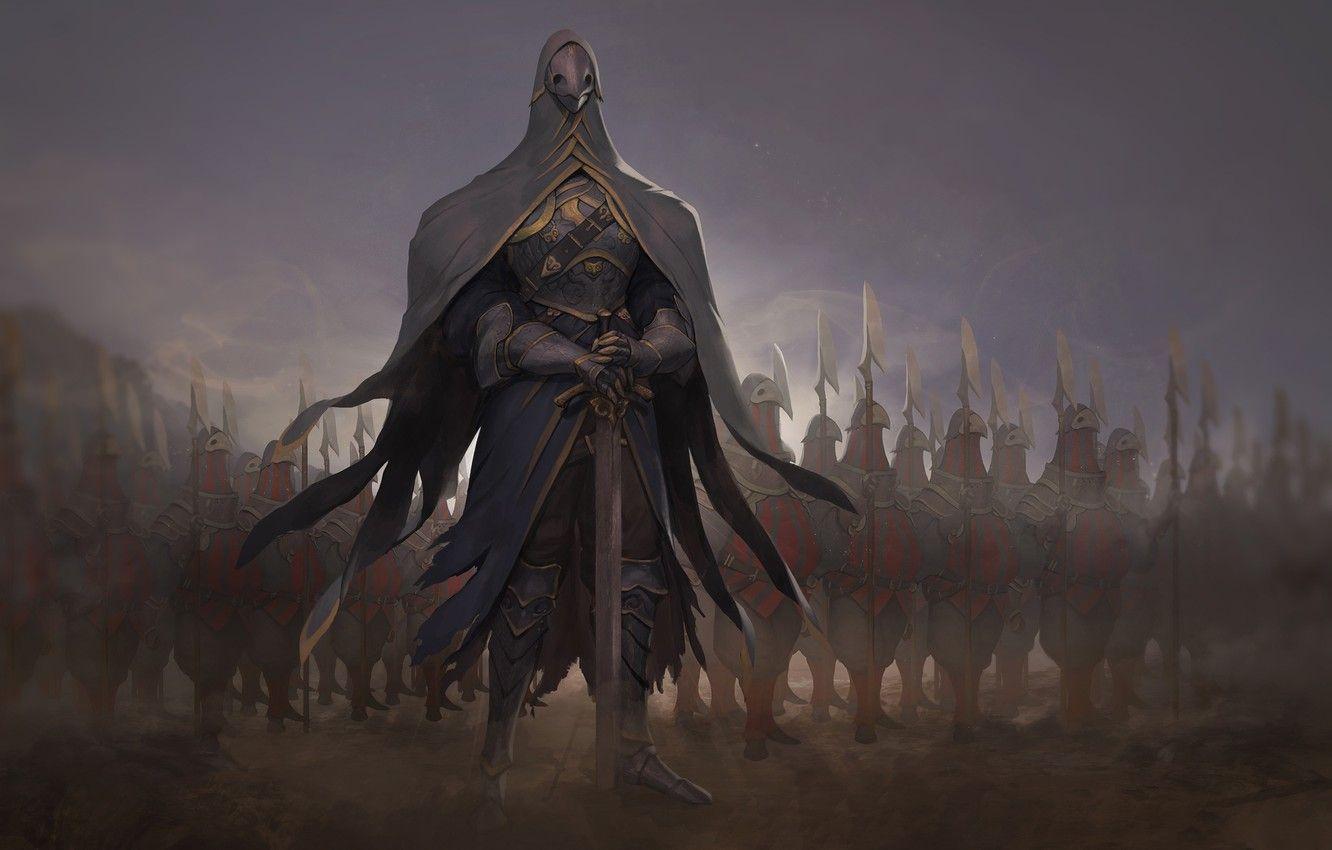 1332x850 Wallpaper sword, warrior, mask image .