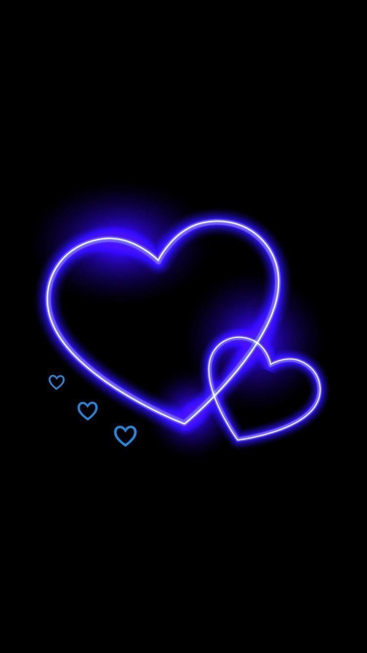 750x1334 Neon wallpaper, Heart iphone wallpaper .com