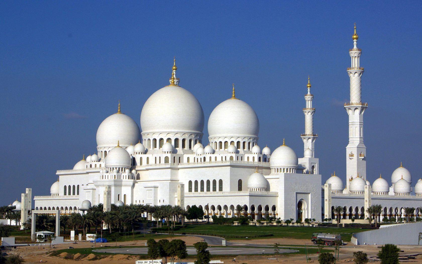 1680x1050 Muslim Mosque Of White Marble Sheikh .