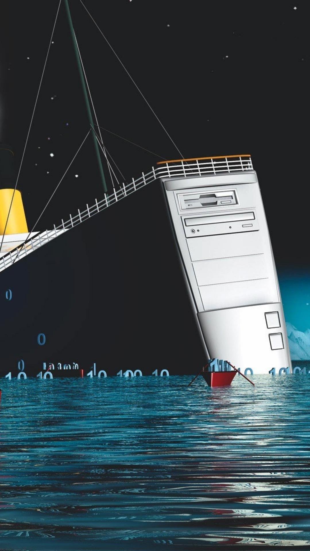 1080x1920 Computers humor funny titanic wallpaper .