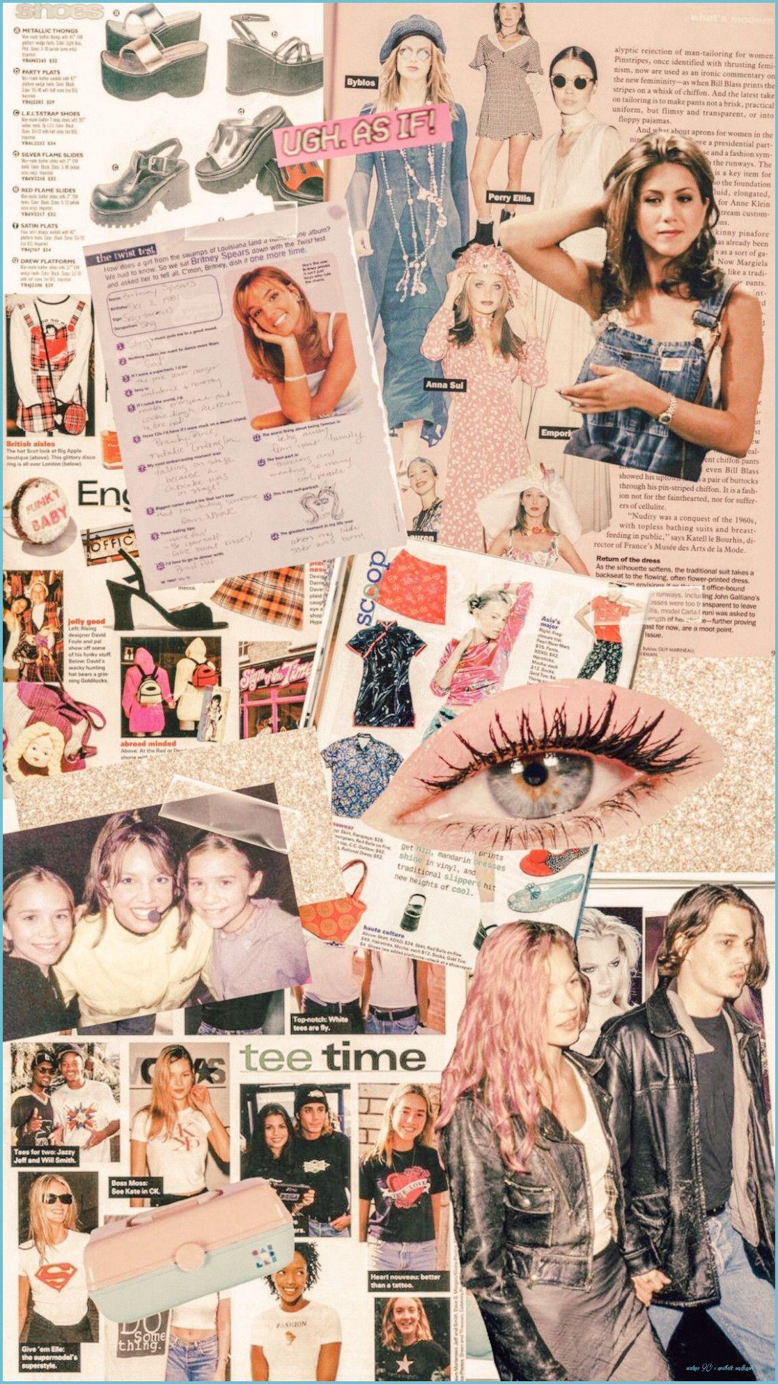 1117x1986 Aesthetic 14's Retro Collage Wallpaper .