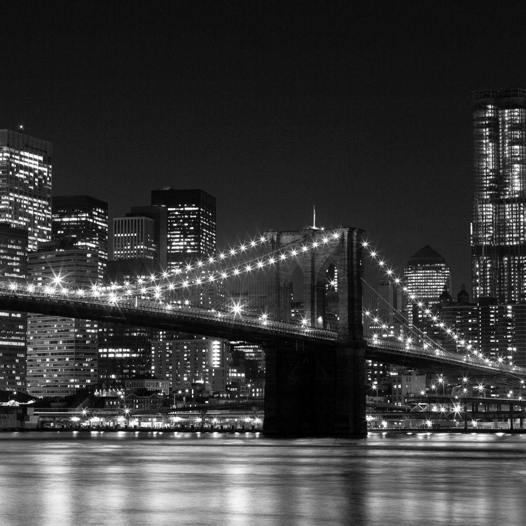 1024x1024 New York City!!. Black and white city, Black and white picture wall, City skyline