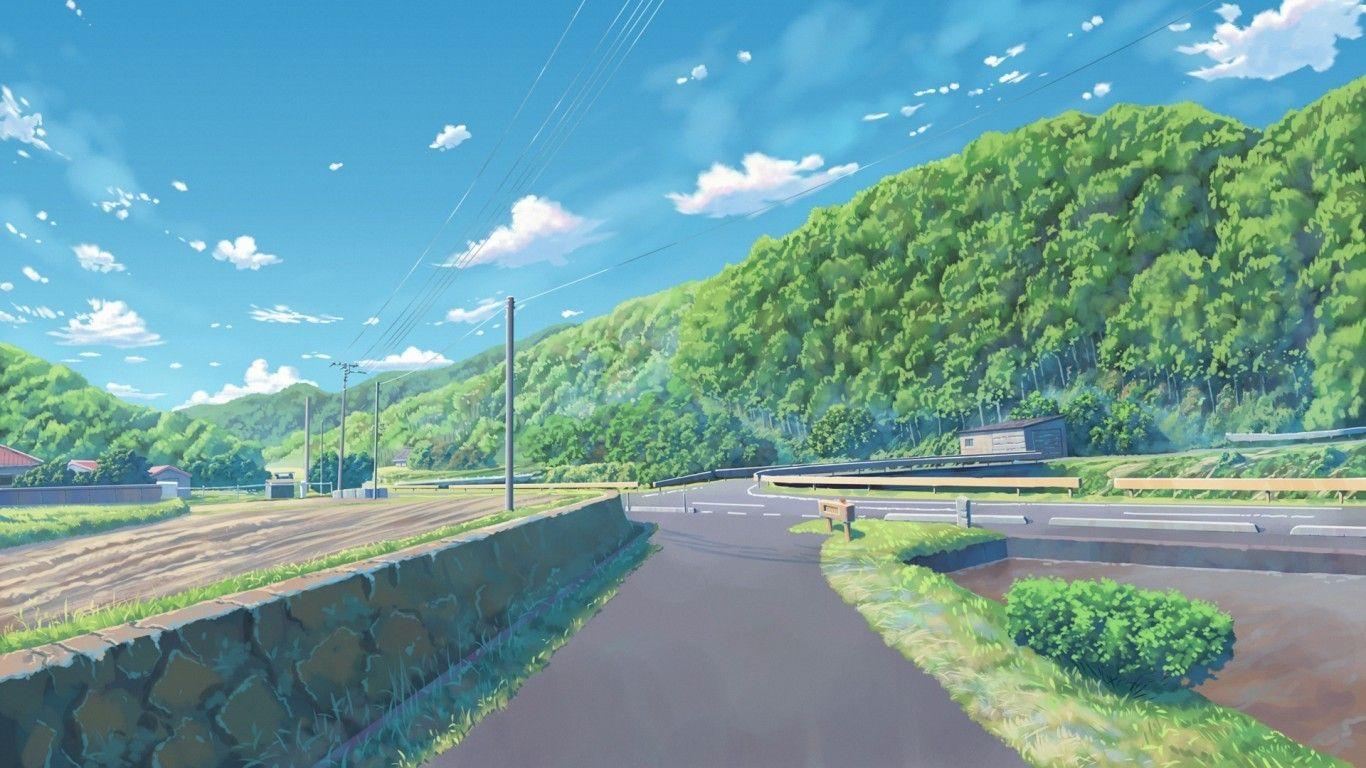 1366x768 Scenery Aesthetic Anime Wallpaper Laptop Wallpaper HD